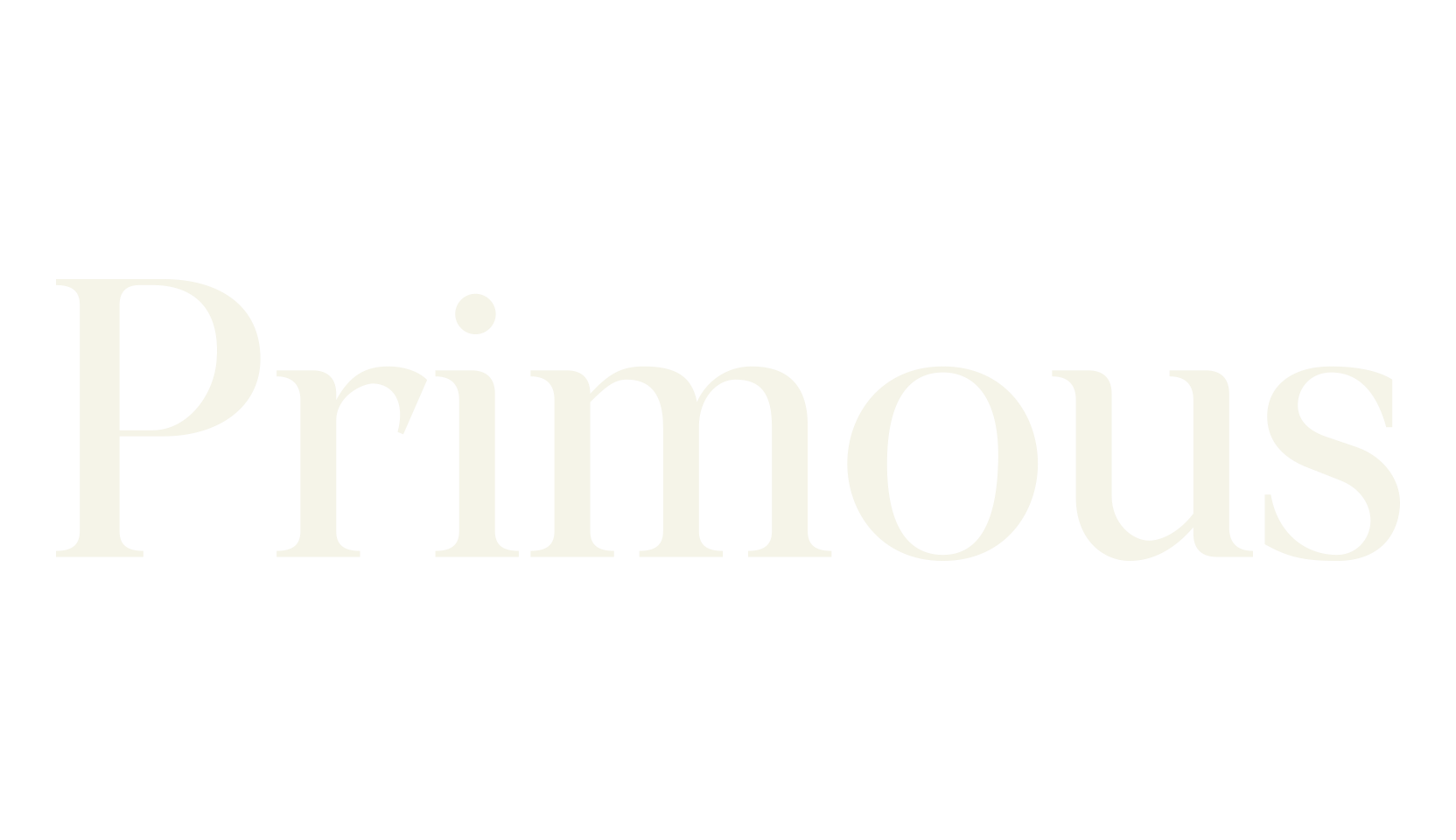 Primous, serif font preview