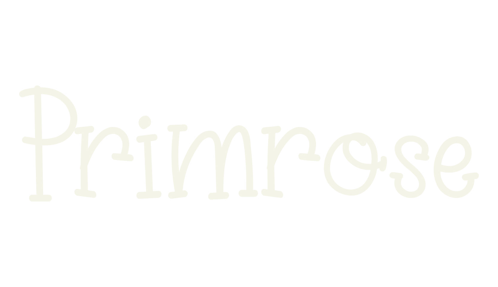Primrose, cute font preview