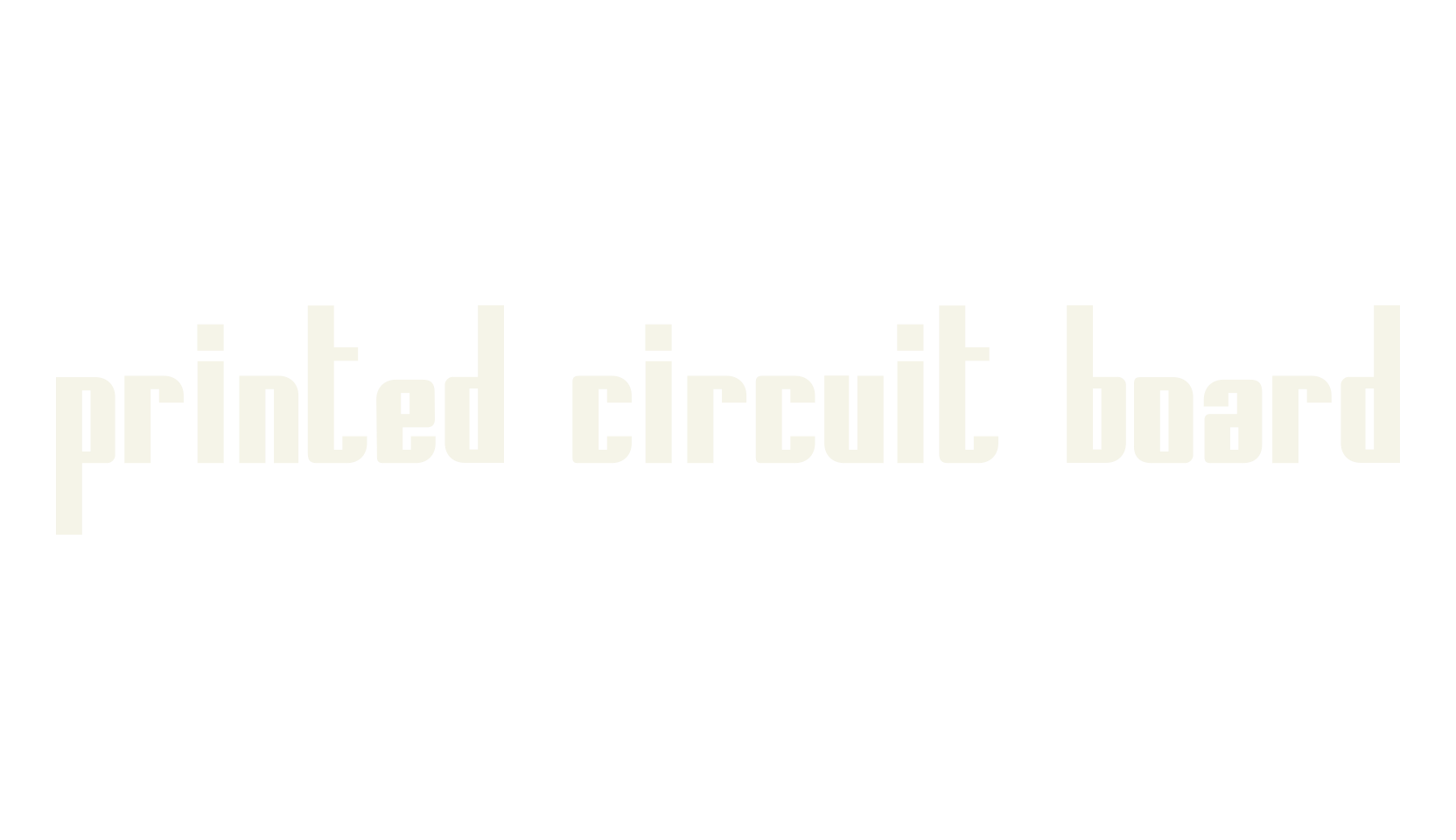 Printed Circuit Board, hp font preview