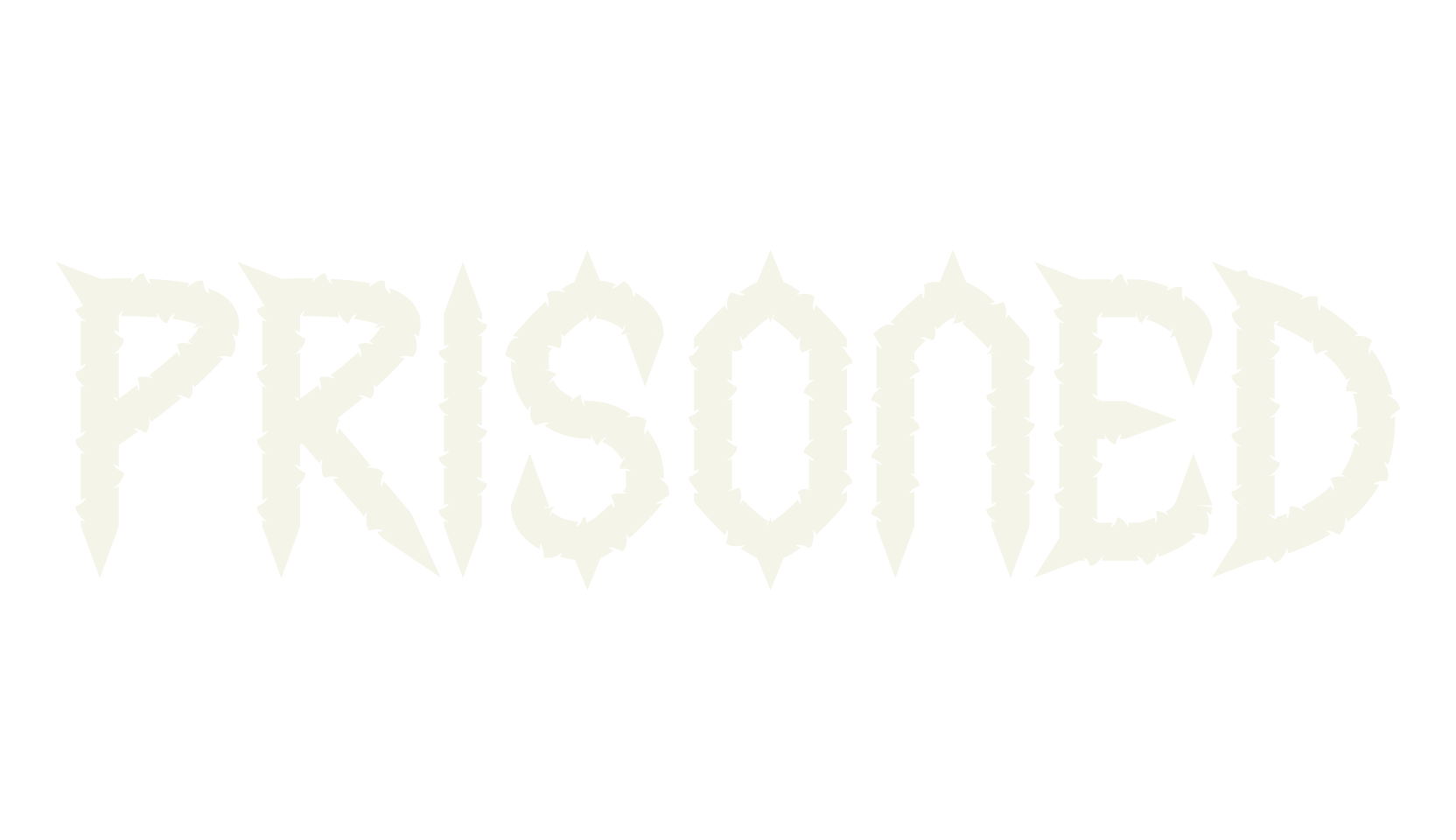 Prisoned, black metal font preview