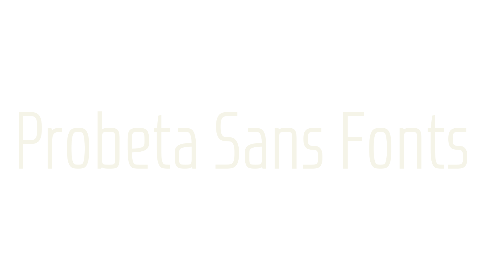 Probeta Sans Fonts, bold font preview