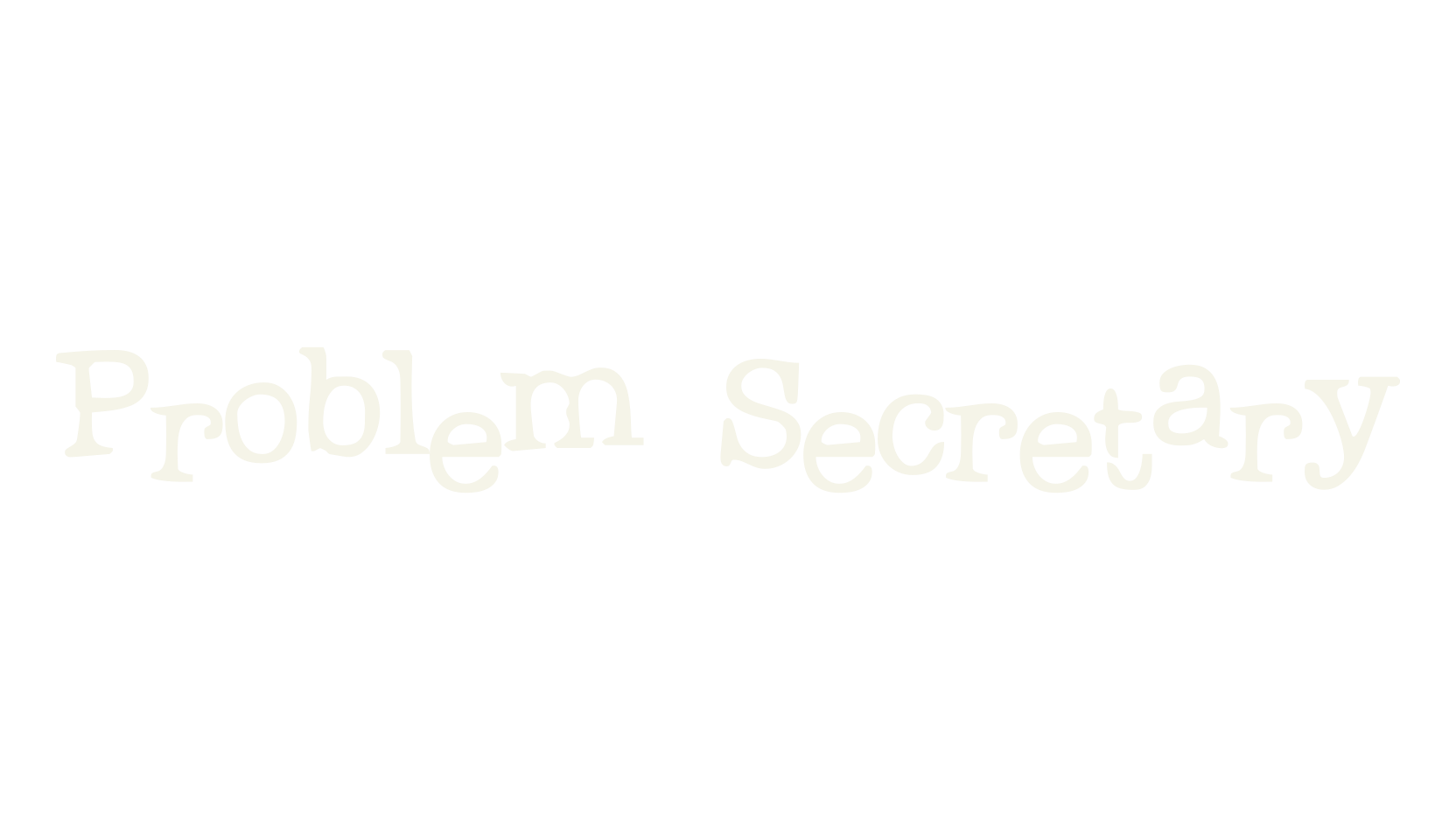 Problem Secretary, typewriter font preview