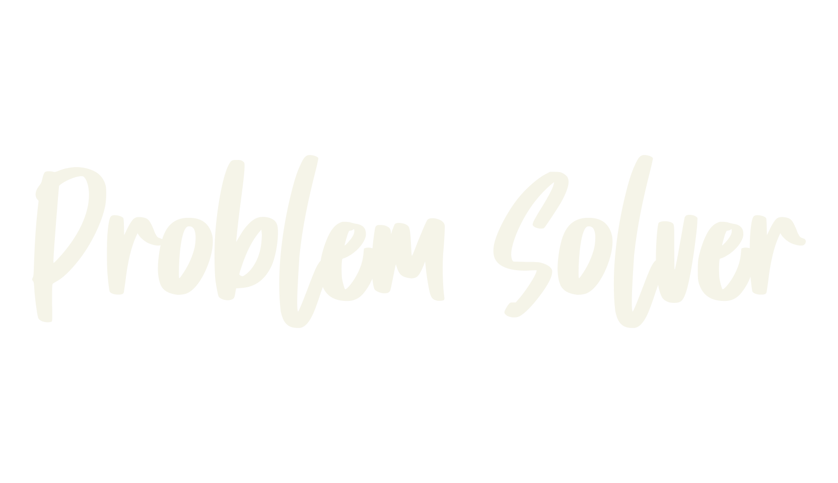 Problem Solver, cursive font preview