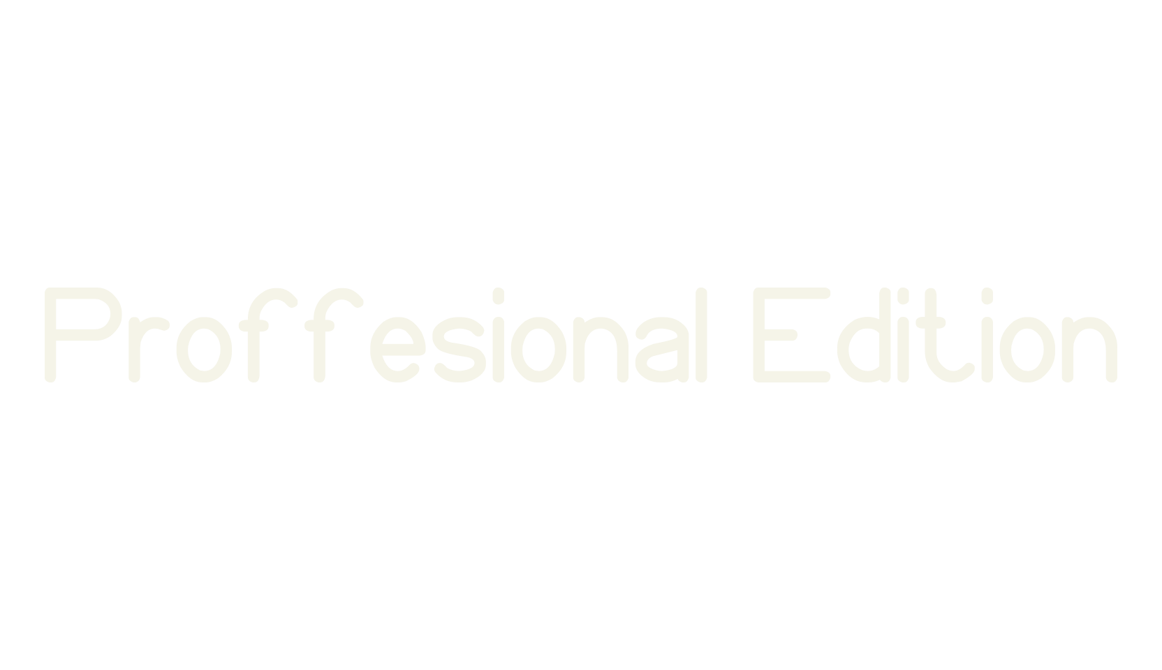 Proffesional Edition, sans font preview