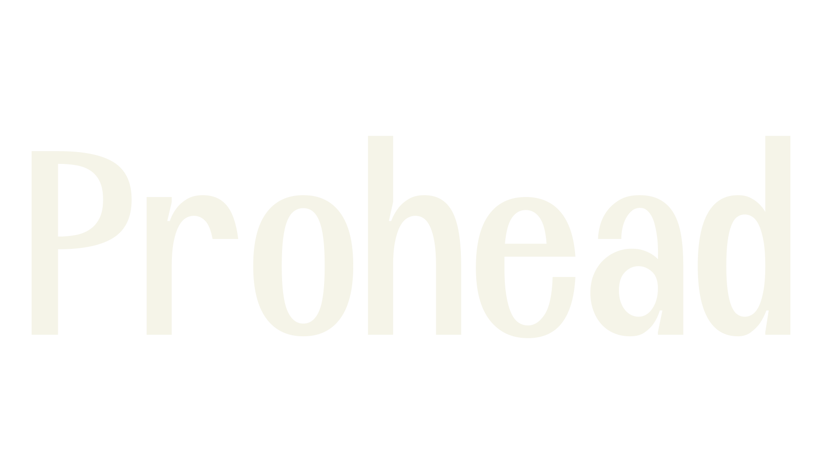 Prohead, sans serif font preview