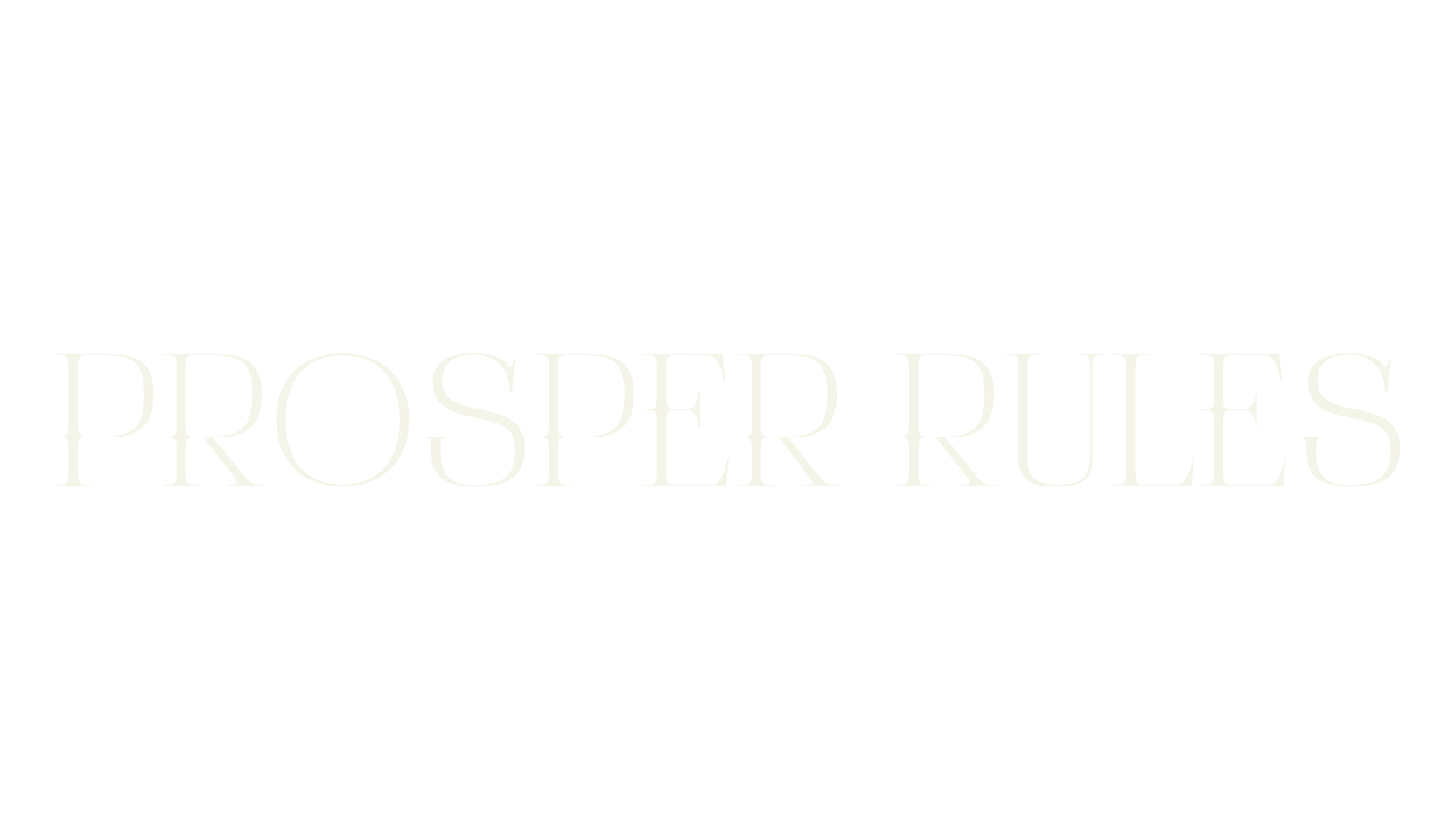 Prosper Rules, serif font preview