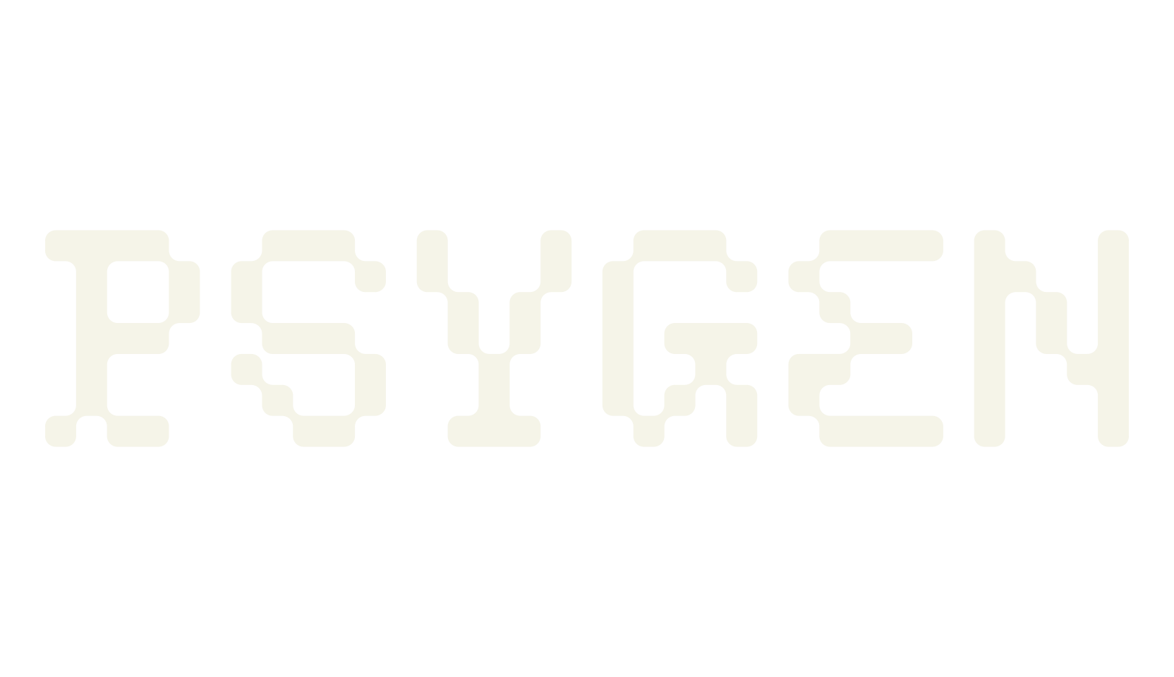 Psygen, pixel font preview