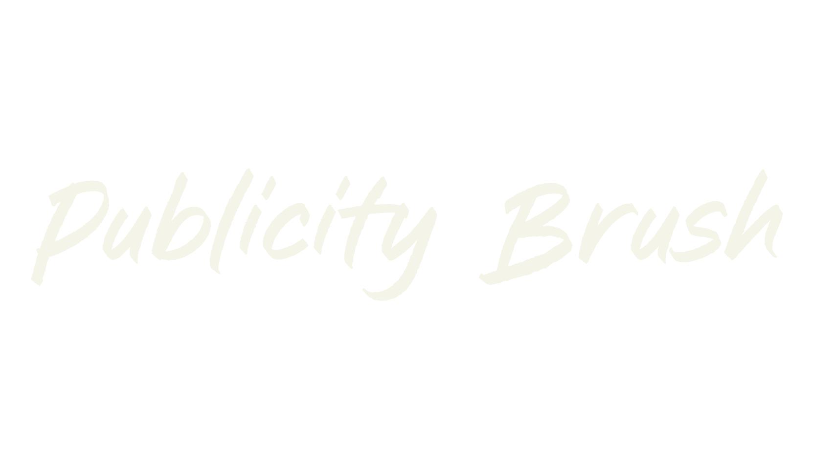 Publicity Brush, brush font preview