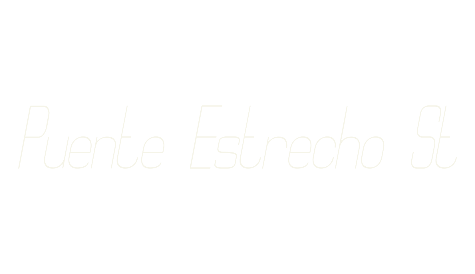Puente Estrecho St, thin font preview