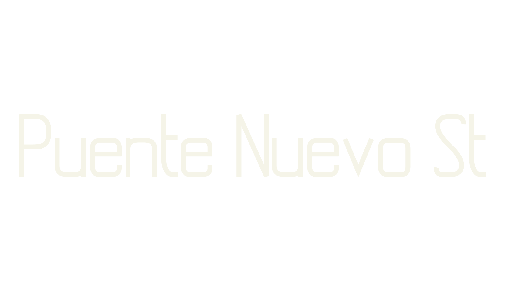 Puente Nuevo St, sans serif font preview