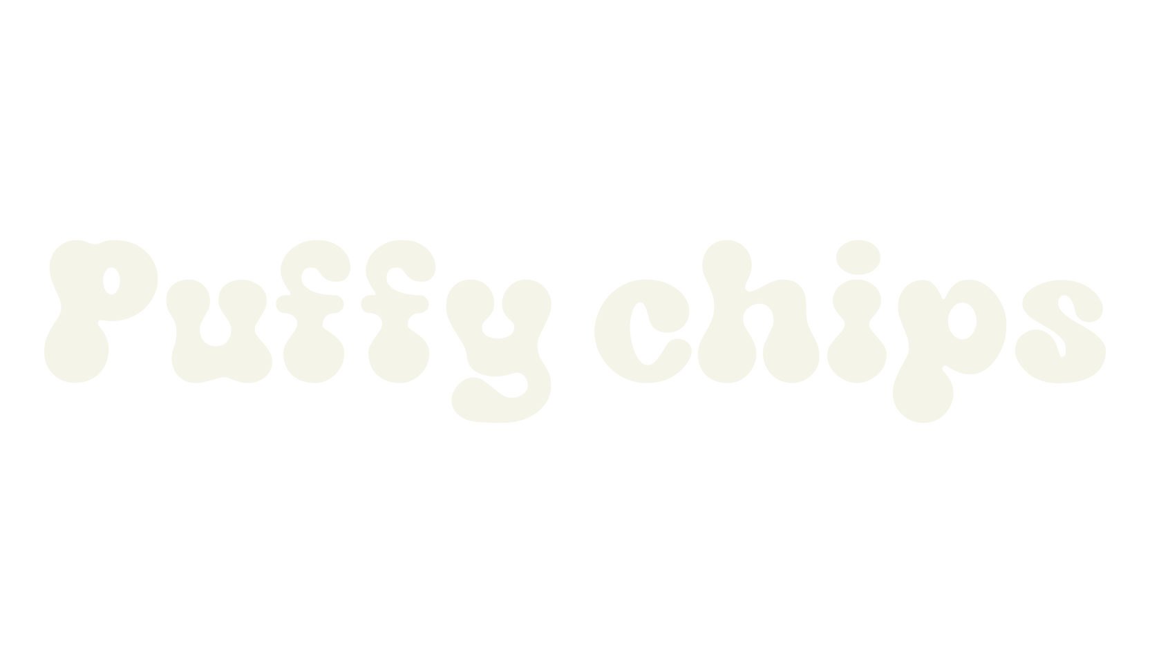 Puffy chips, sans serif font preview