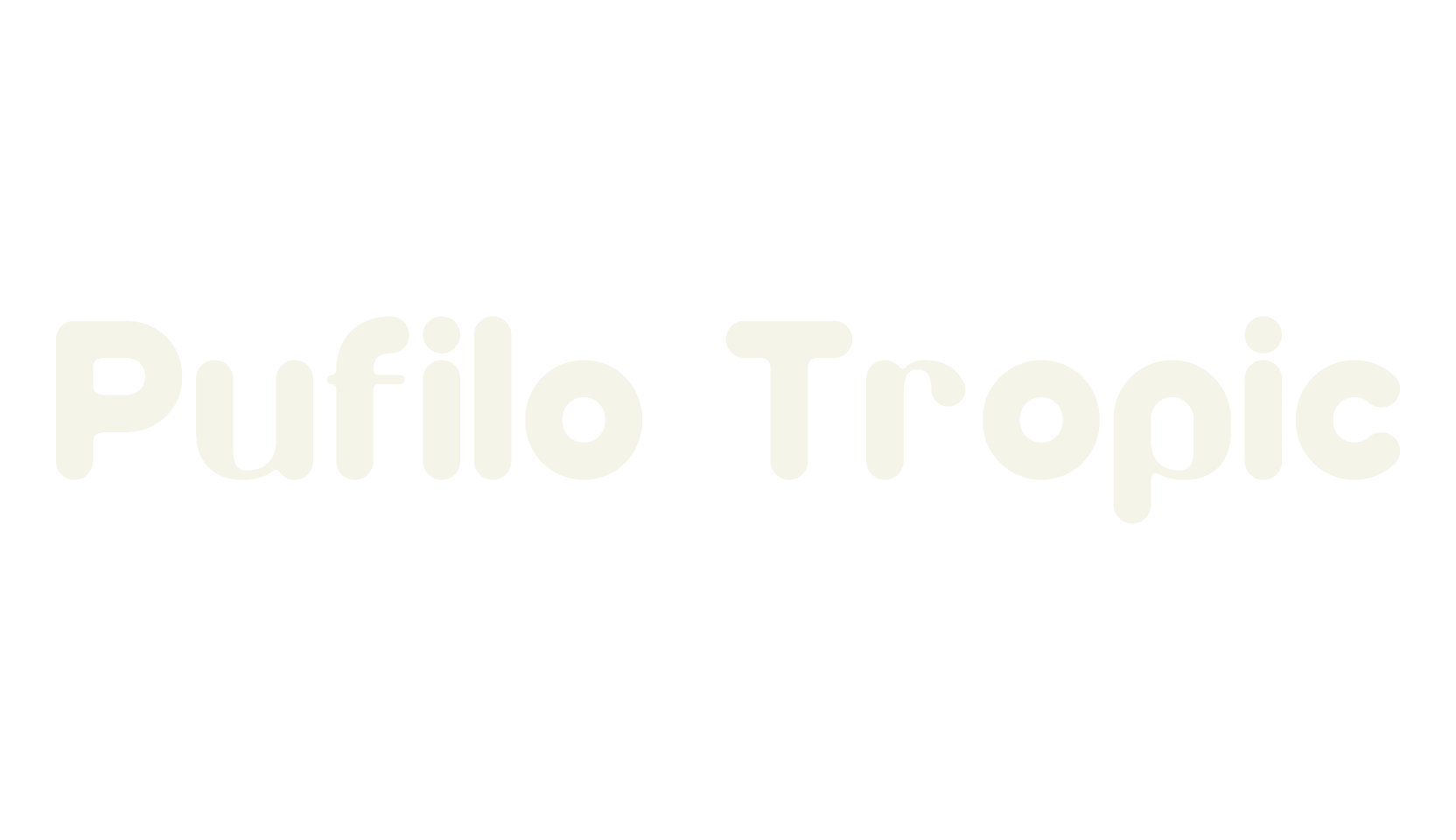 Pufilo Tropic, quirky font preview