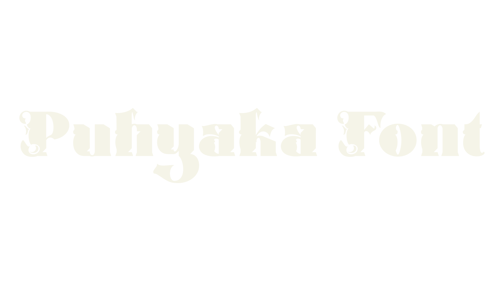 Puhyaka Font, antique font preview