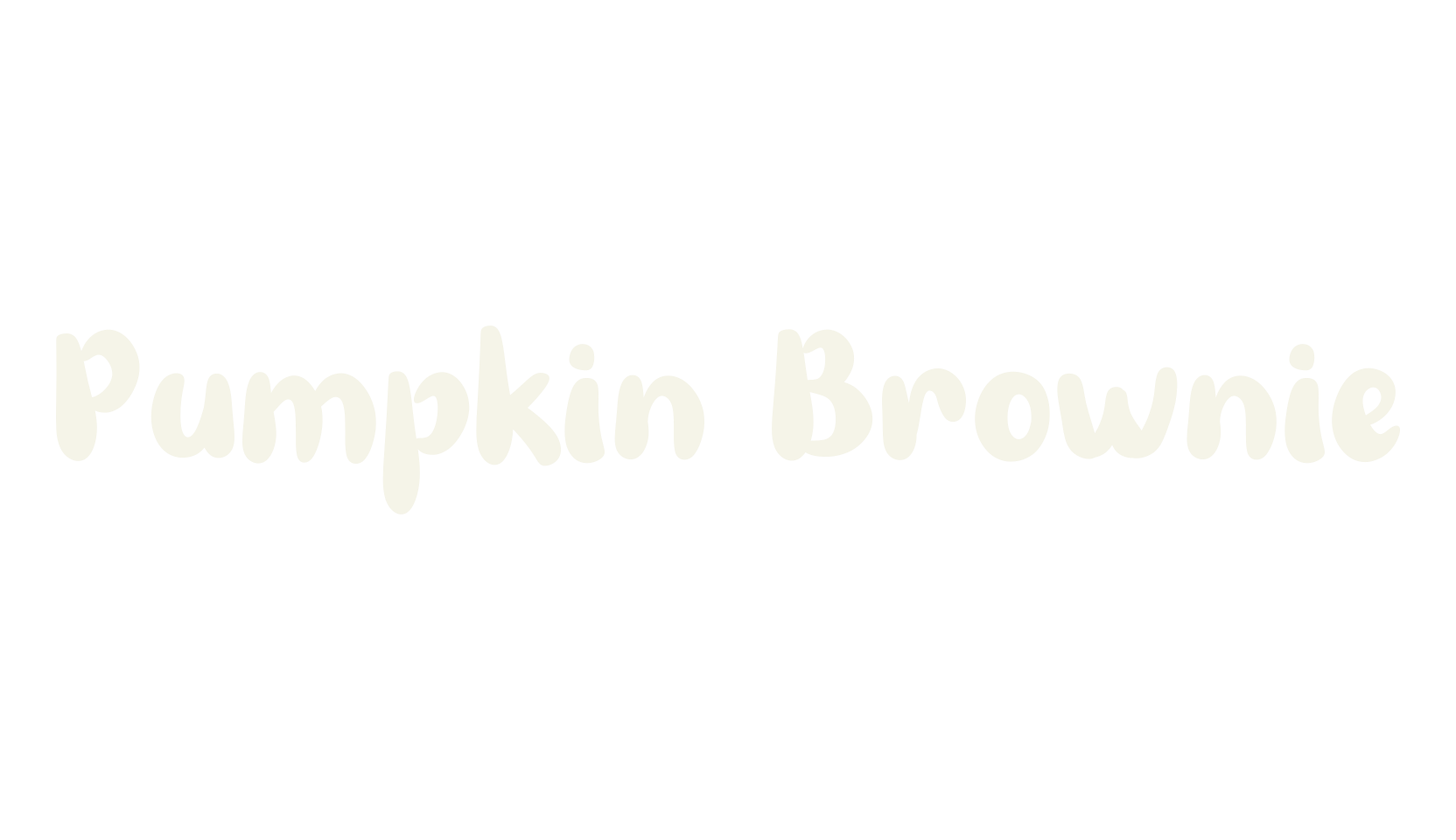 Pumpkin Brownie, cute font preview