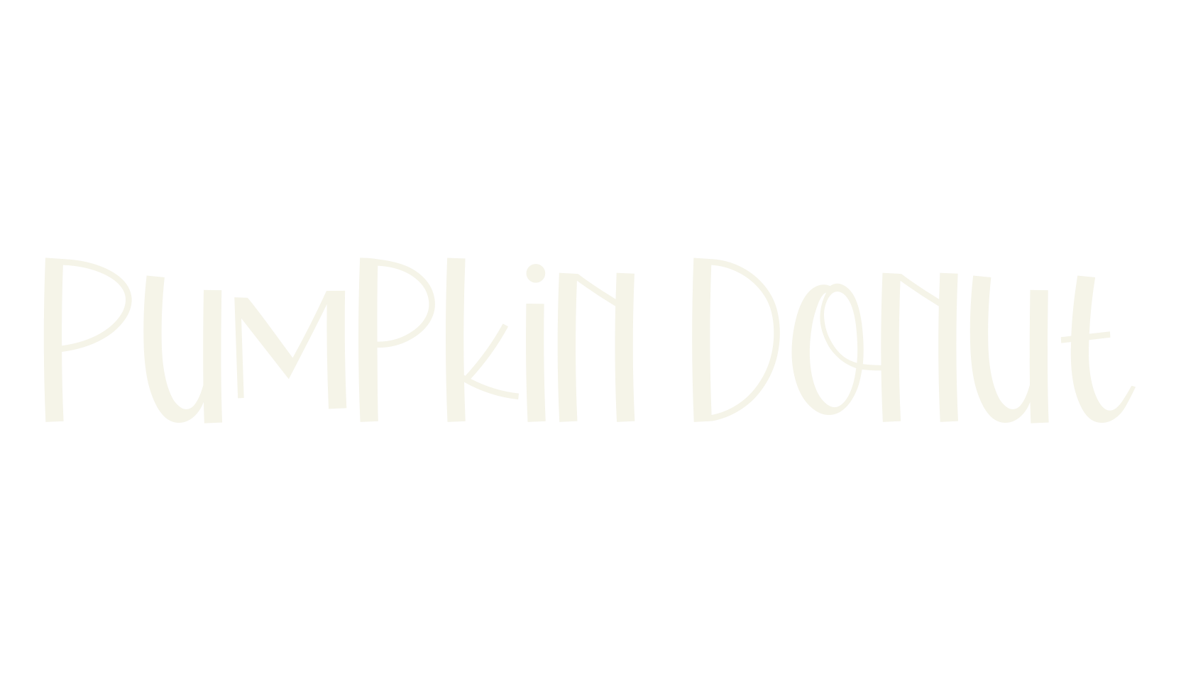 Pumpkin Donut, printing font preview