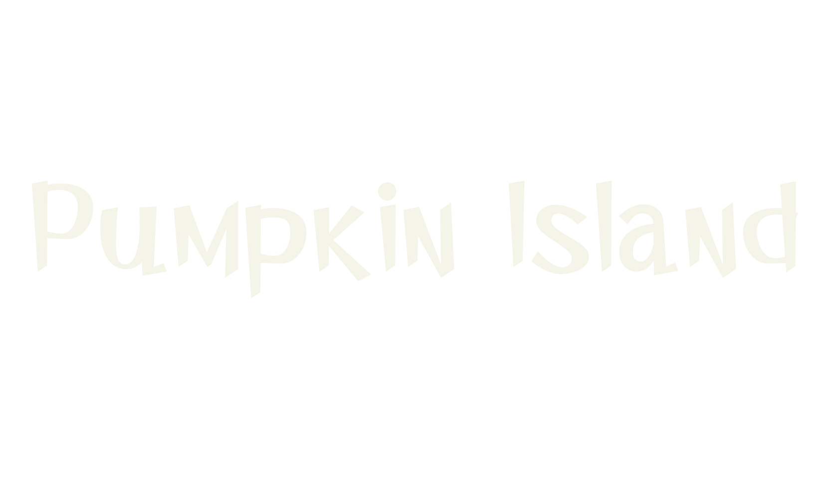 Pumpkin Island, halloween font preview