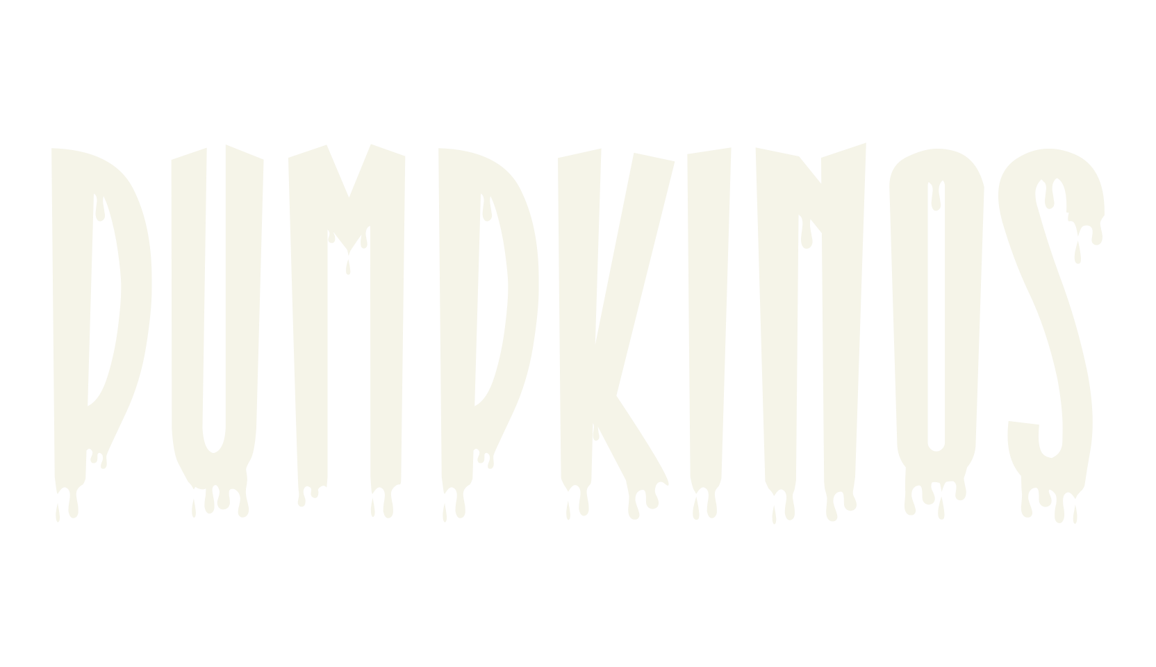 Pumpkinos, dripping font preview