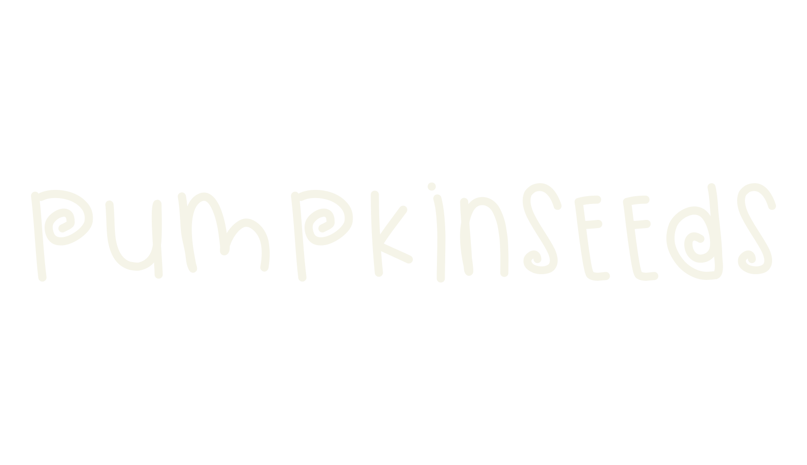 PumpkinSeeds, handwritten font preview