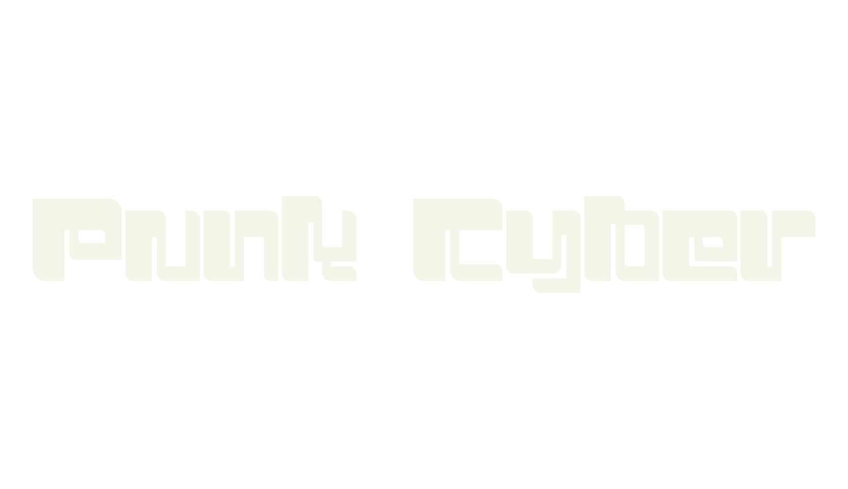 Punk Cyber, cyber font preview