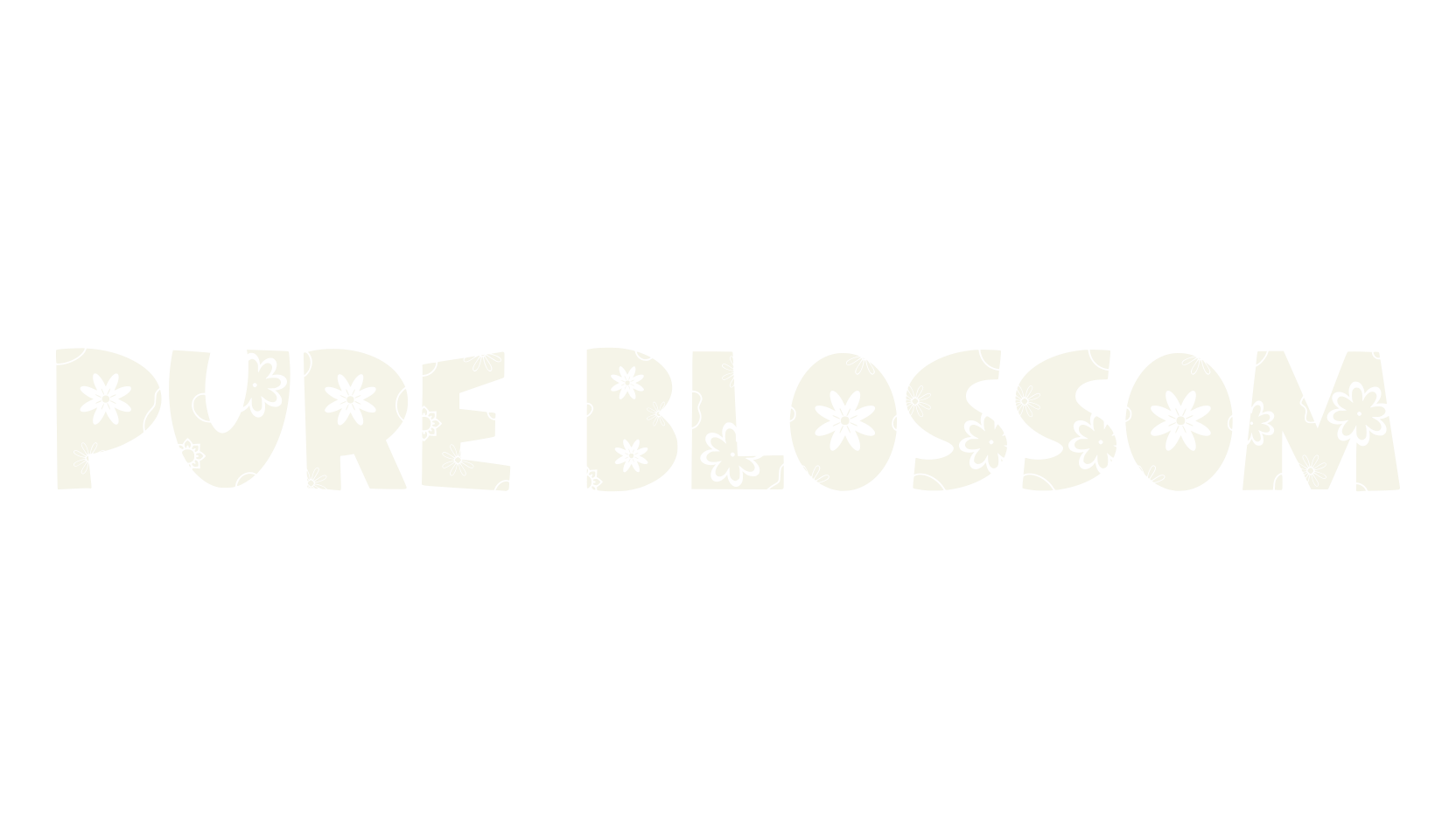 Pure Blossom, flower font preview