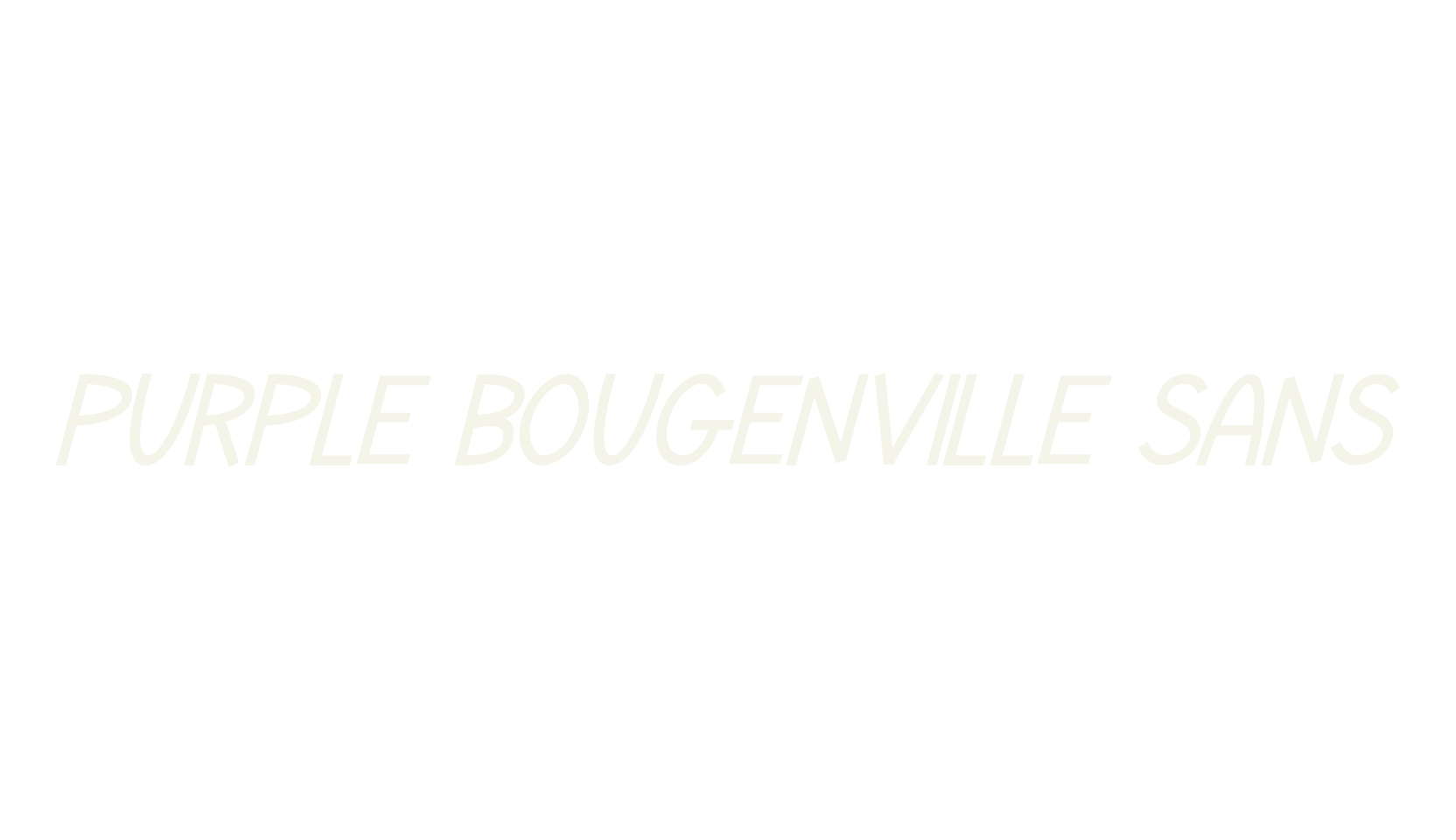 Purple Bougenville Sans, sans serif font preview