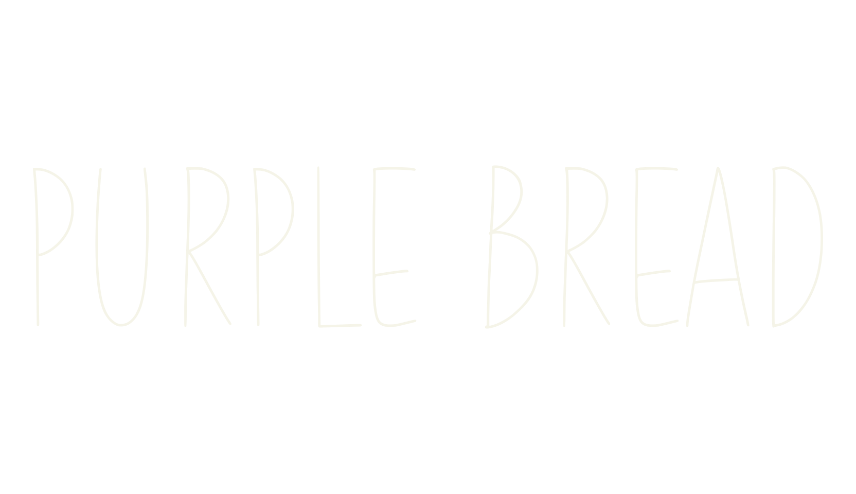 Purple Bread, handwritten font preview