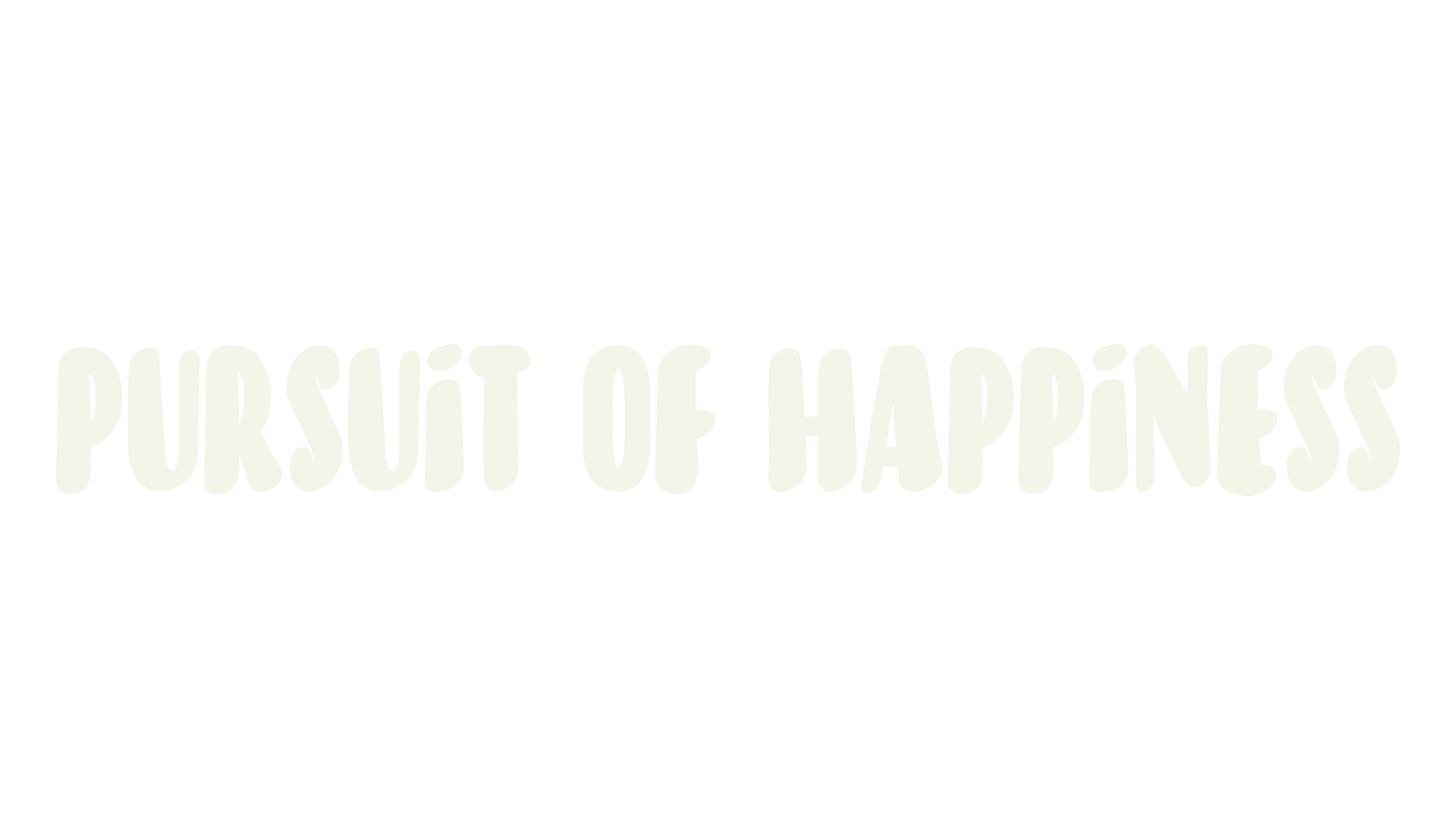 Pursuit Of Happiness, fancy font preview