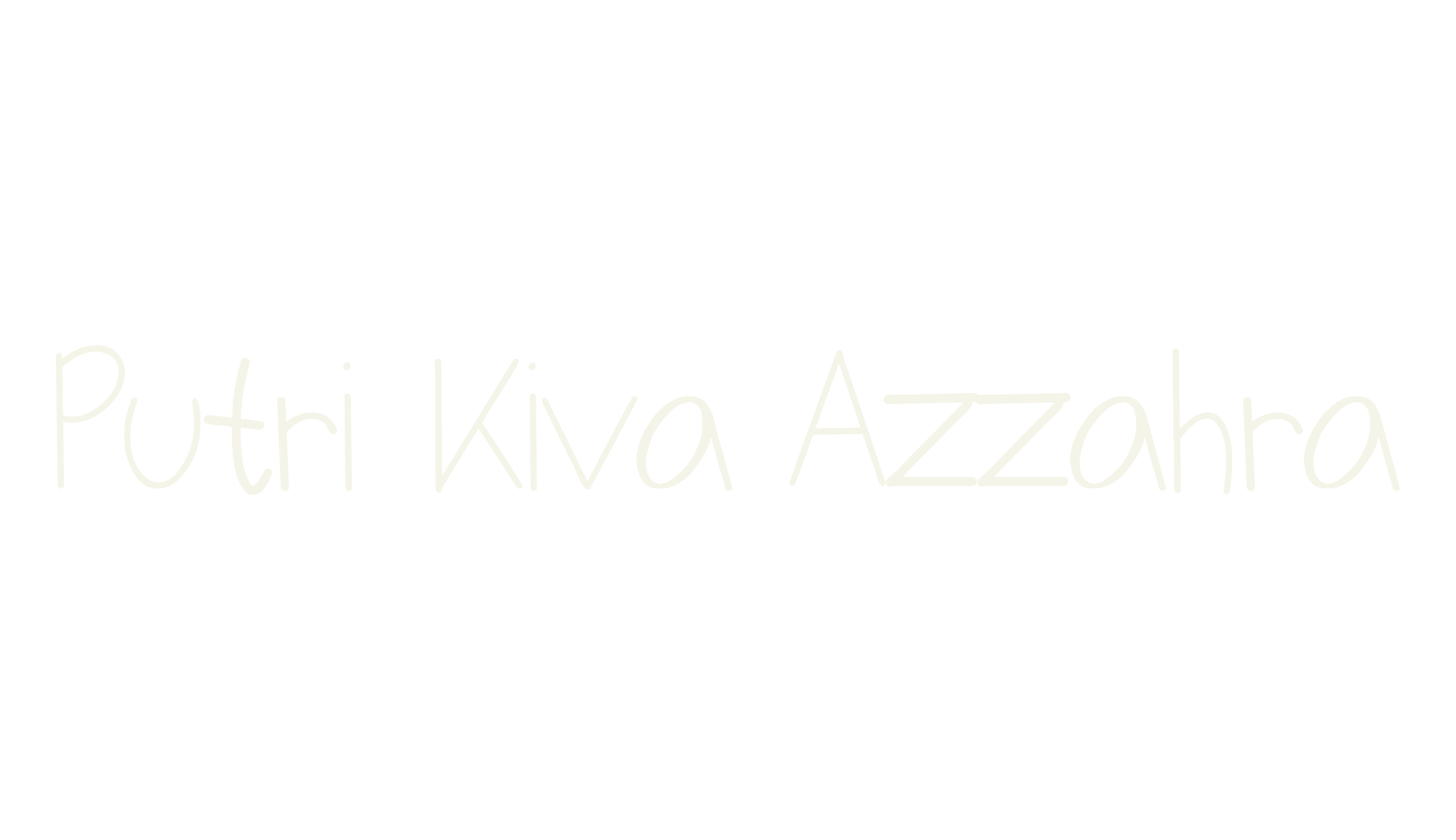 Putri Kiva Azzahra, scribble font preview