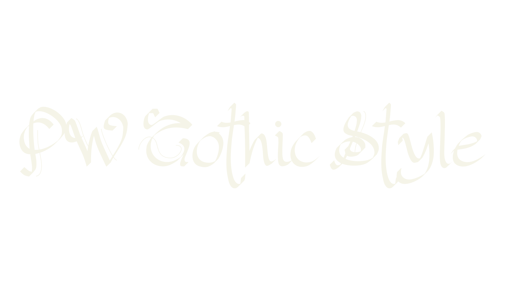 PW Gothic Style, display font preview