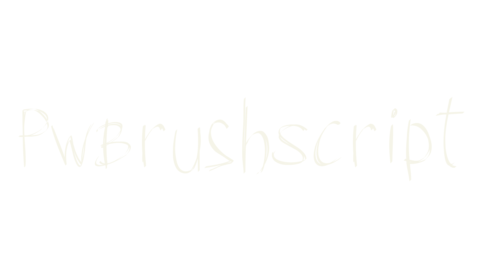 PWBrushScript, handwriting font preview