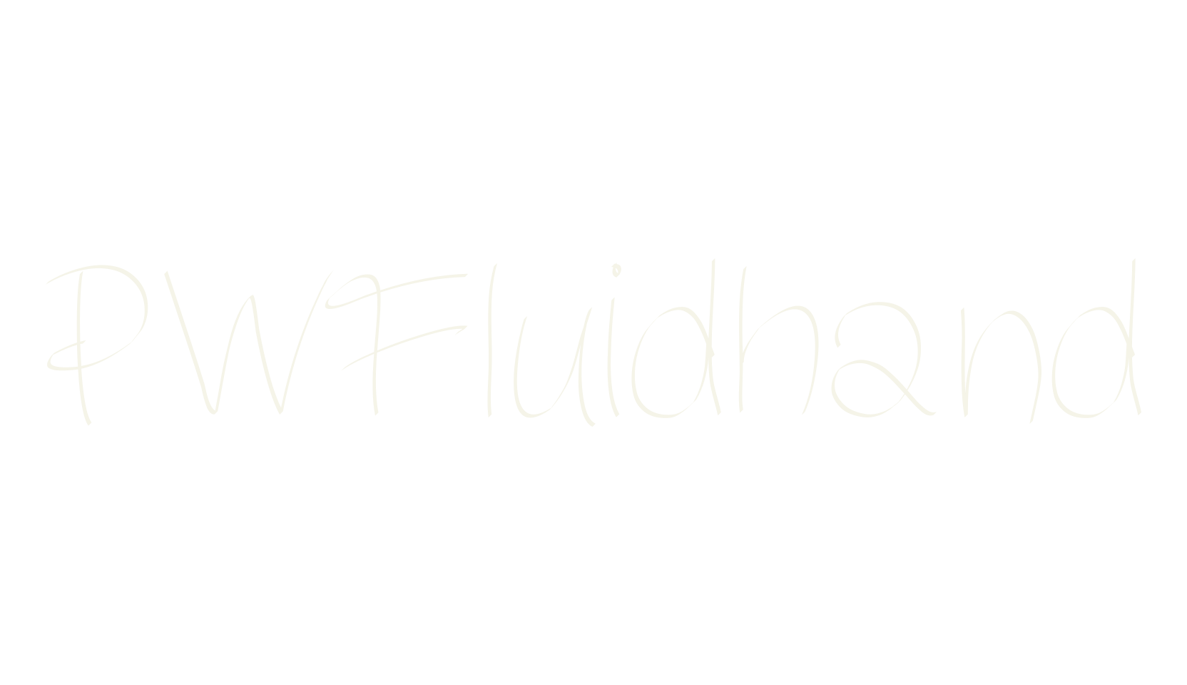 PWFluidhand, handwriting font preview