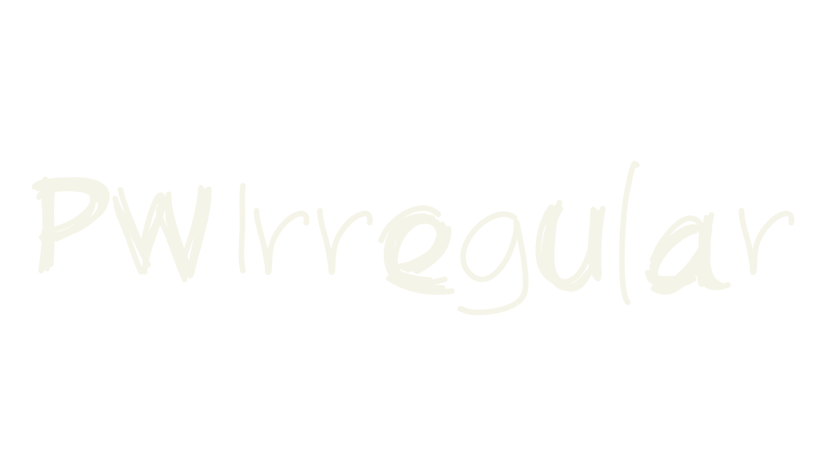PWIrregular, scribble font preview