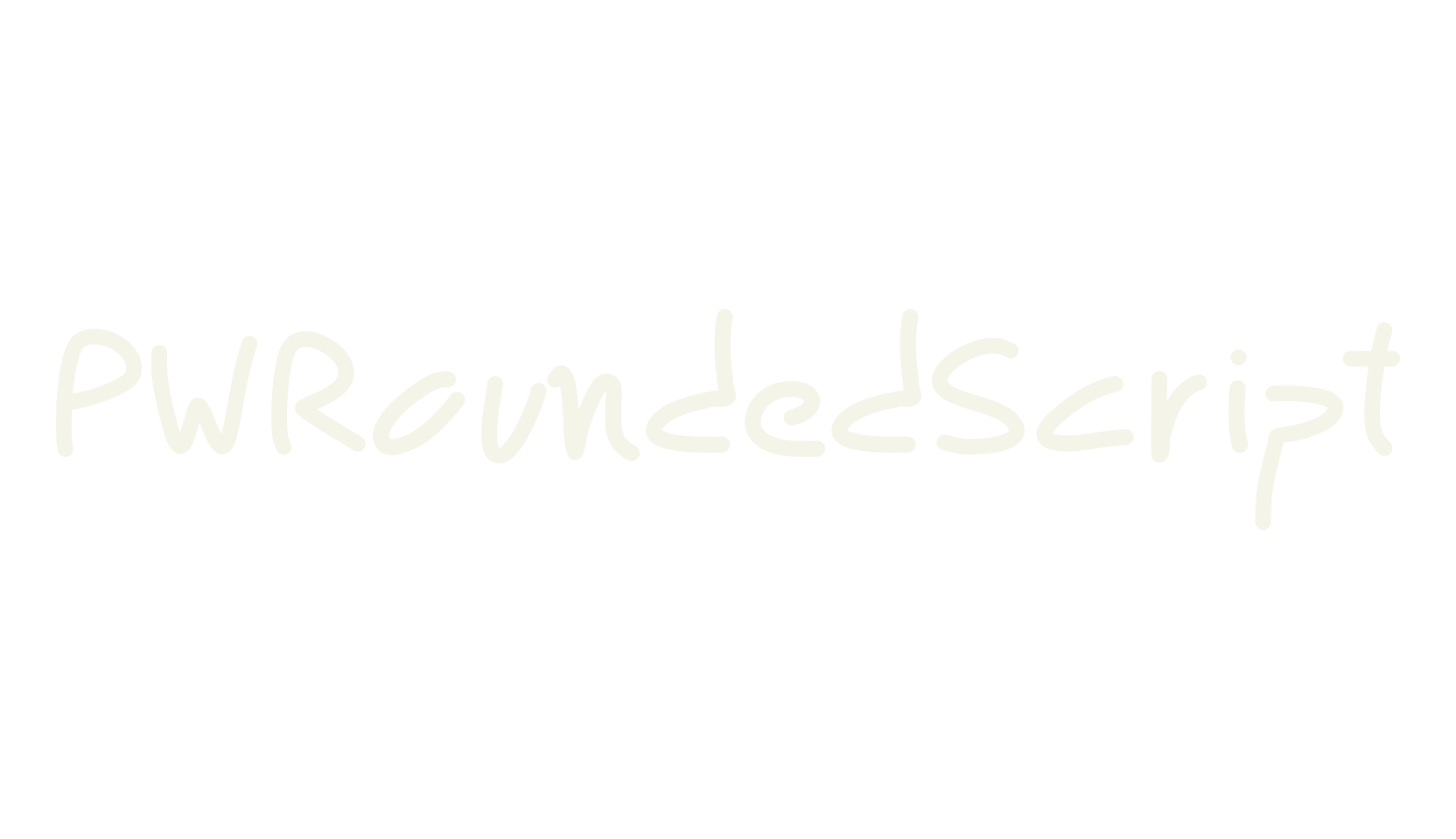 PWRoundedScript, display font preview