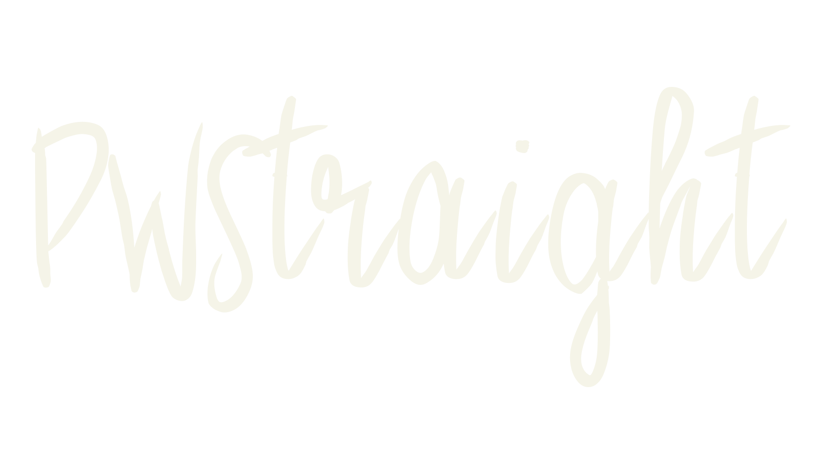 PWStraight, cursive font preview