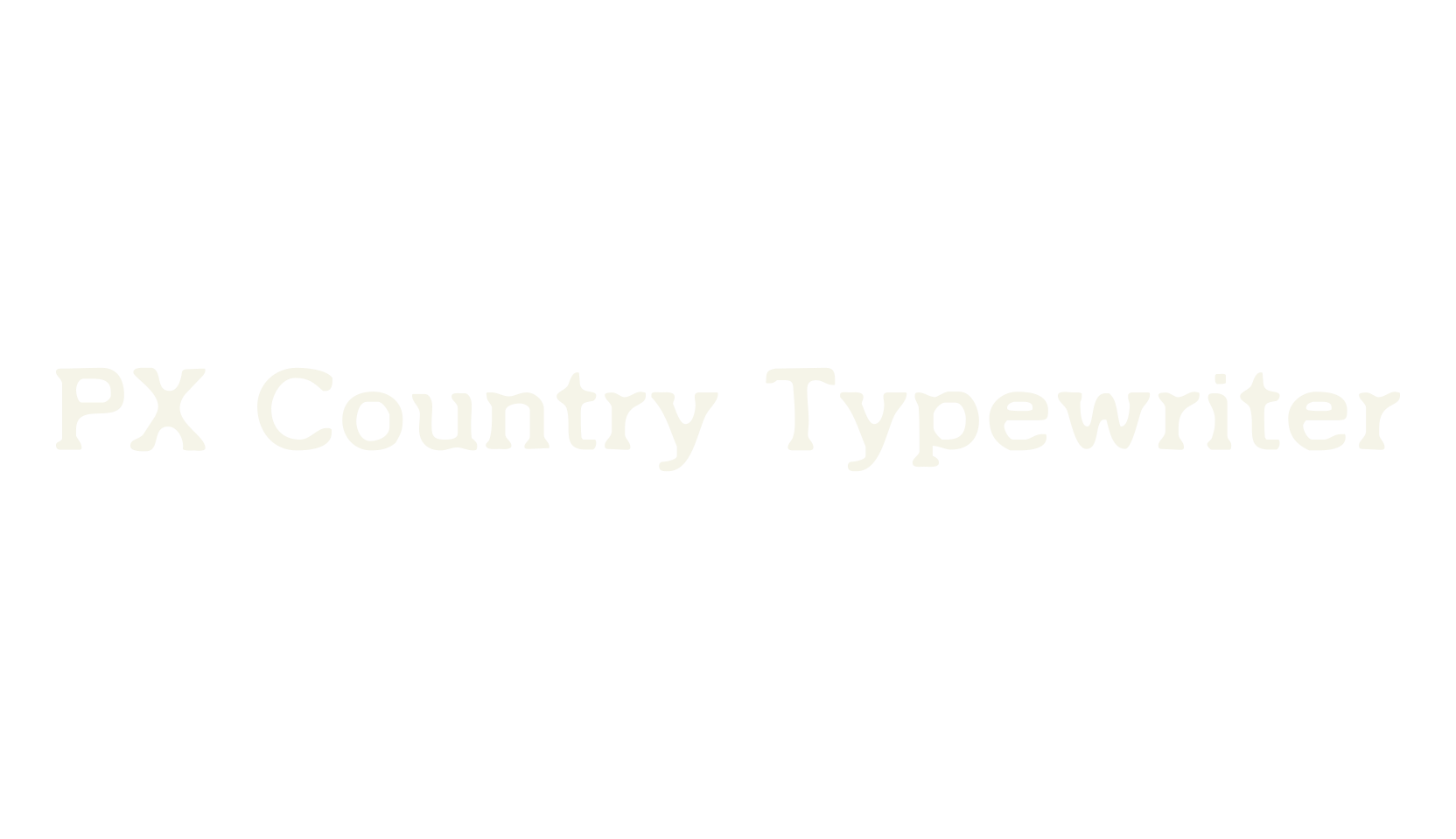 PX Country Typewriter, typewriter font preview