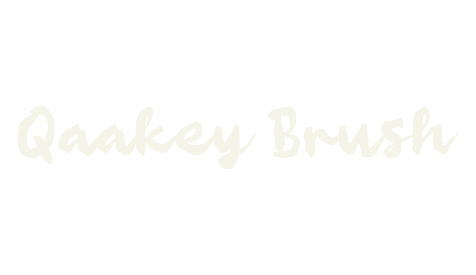 Qaakey Brush, calligraphy font preview