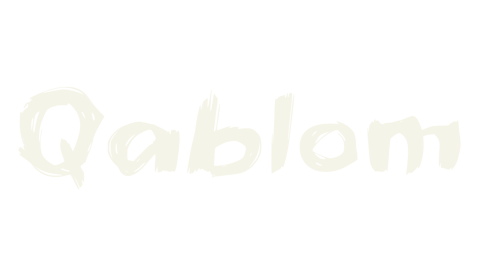 Qablom, handwritten font preview