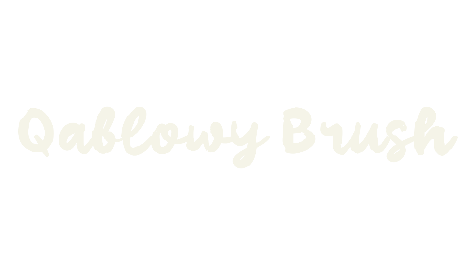 Qablowy Brush, fashion script font preview