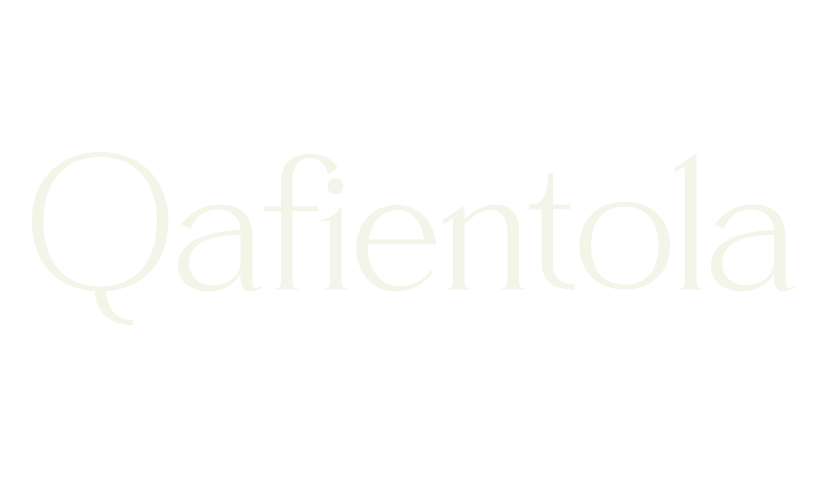 Qafientola, serif font preview