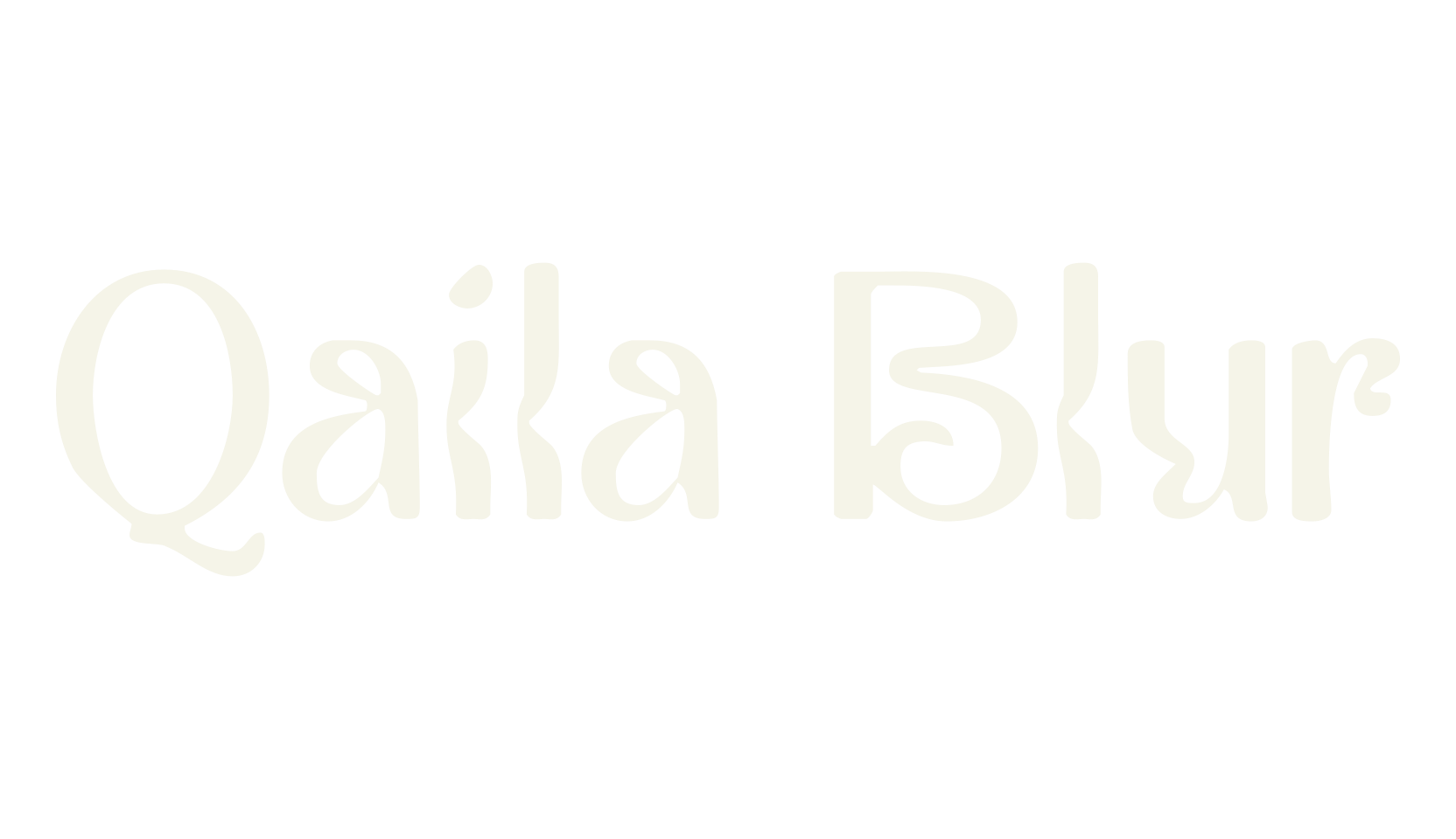 Qaila Blur, logo font preview