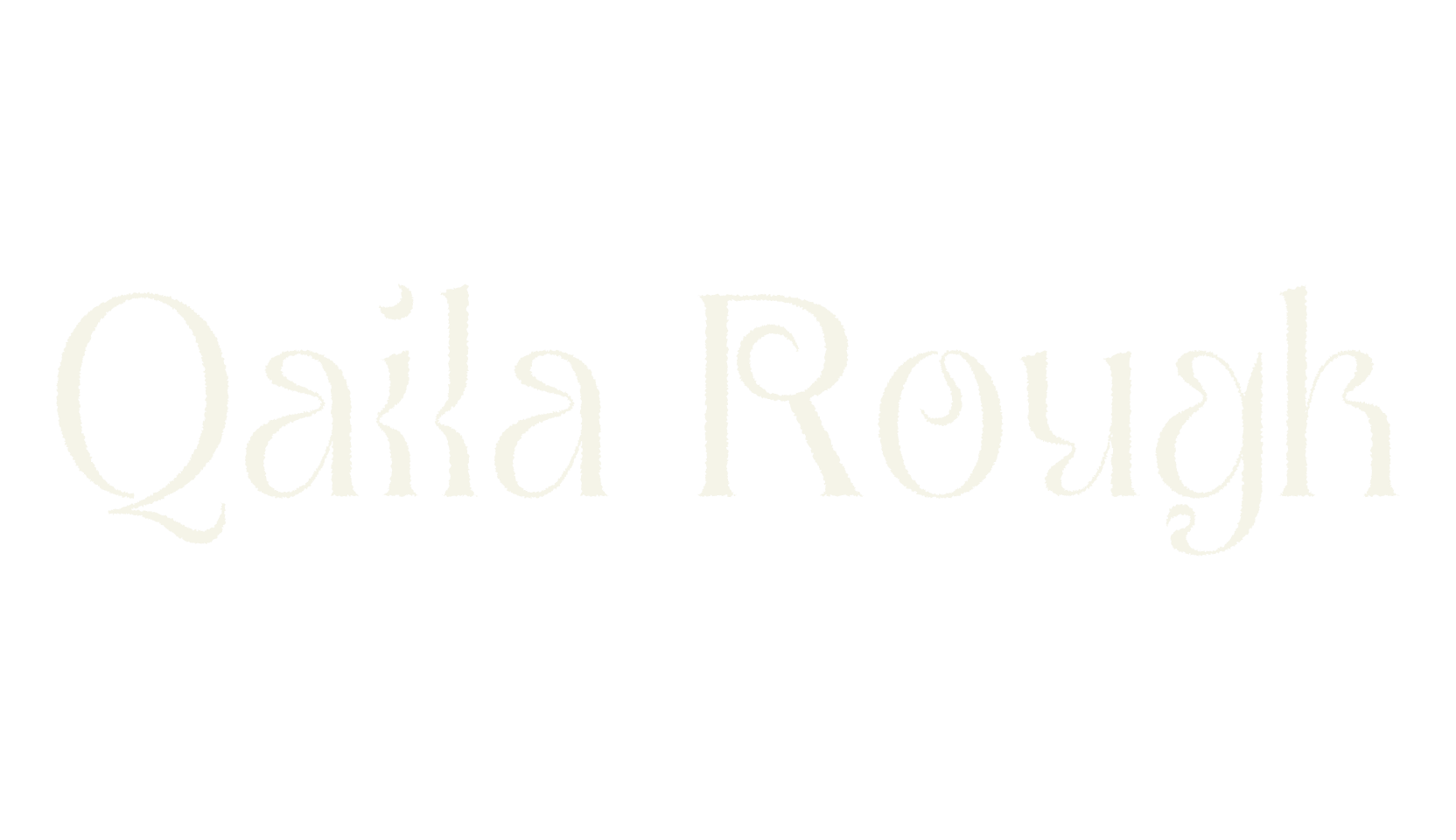Qaila Rough, rough font preview