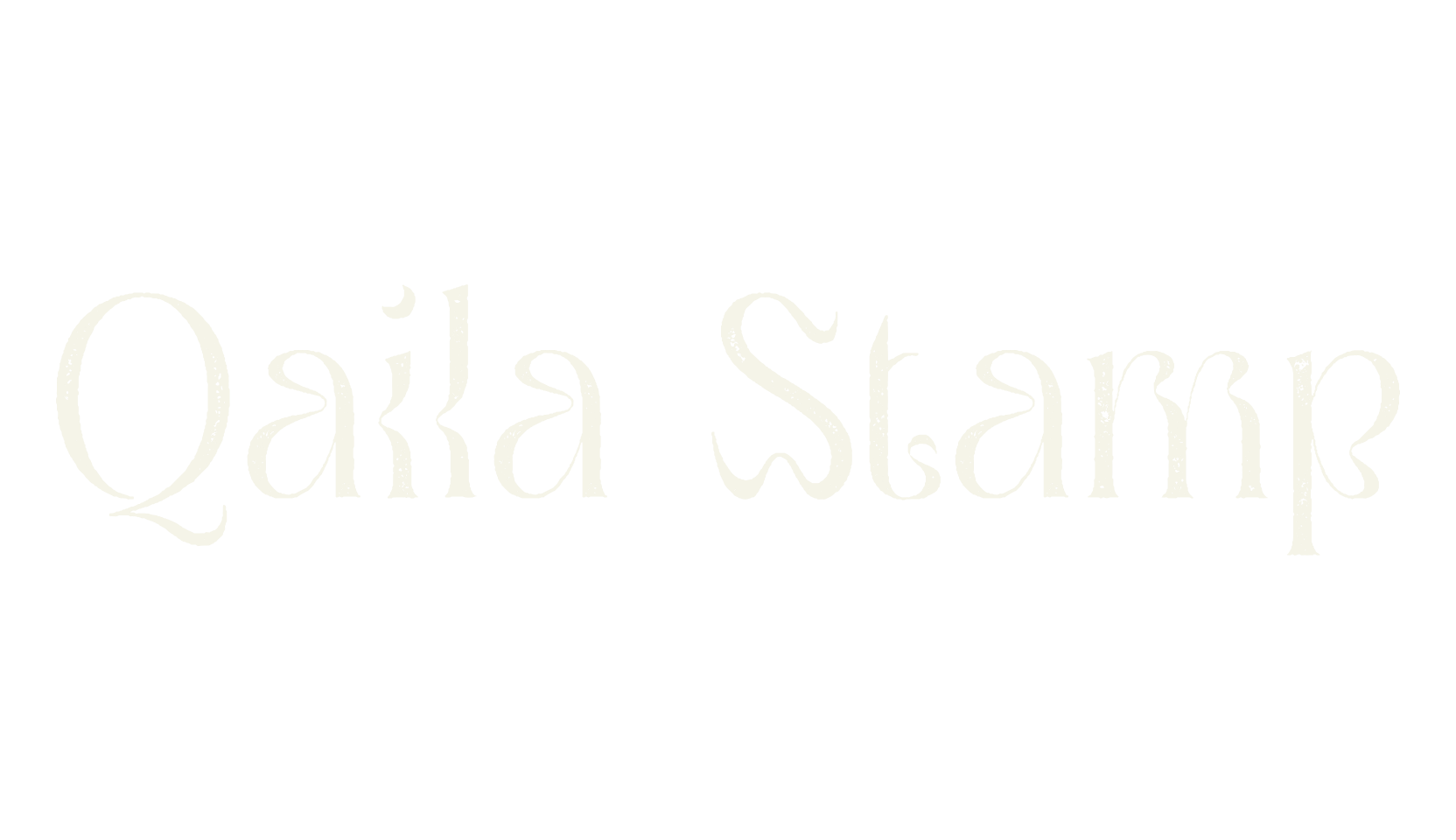 Qaila Stamp, stamp font preview