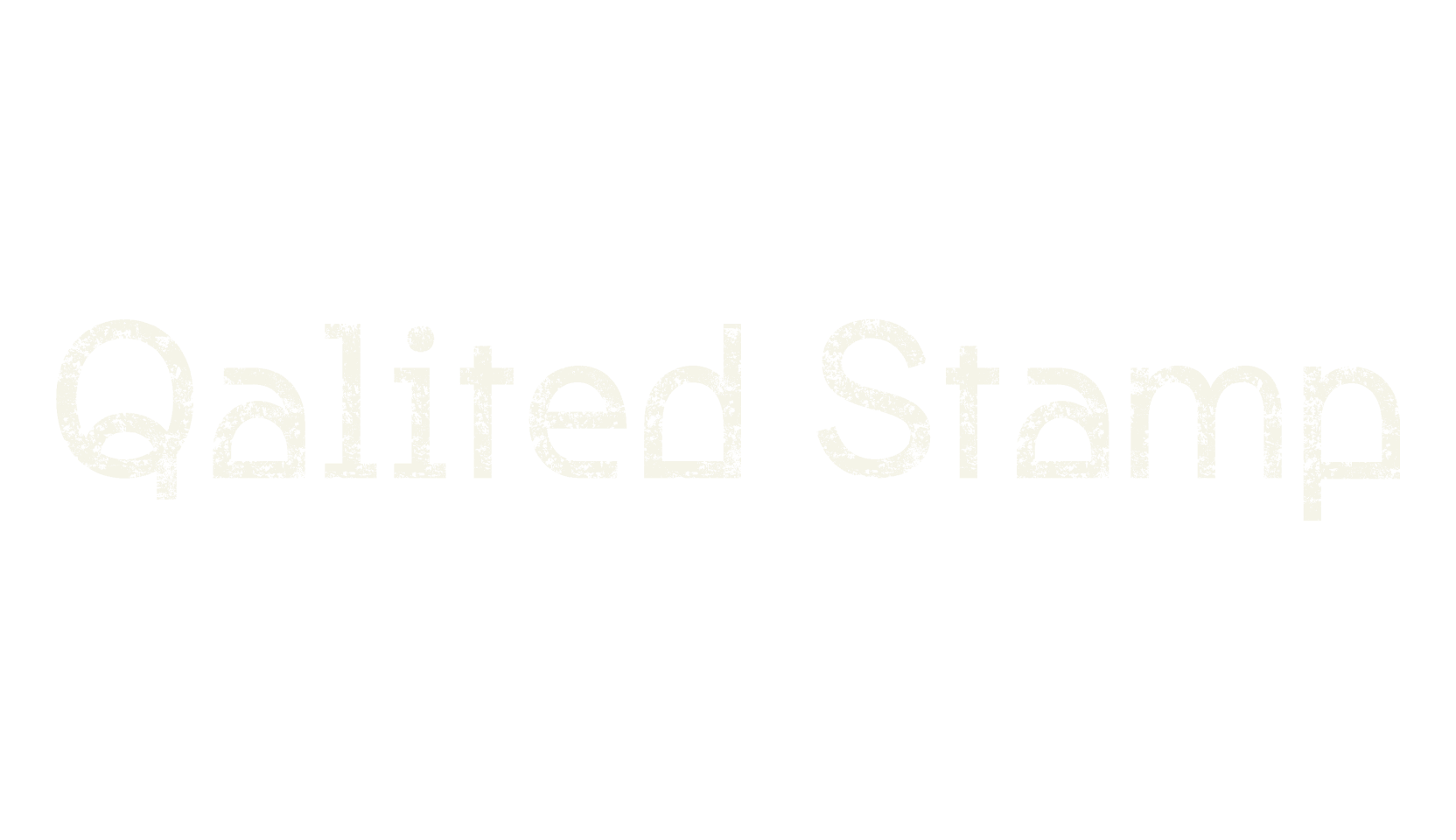 Qalited Stamp, display market font preview