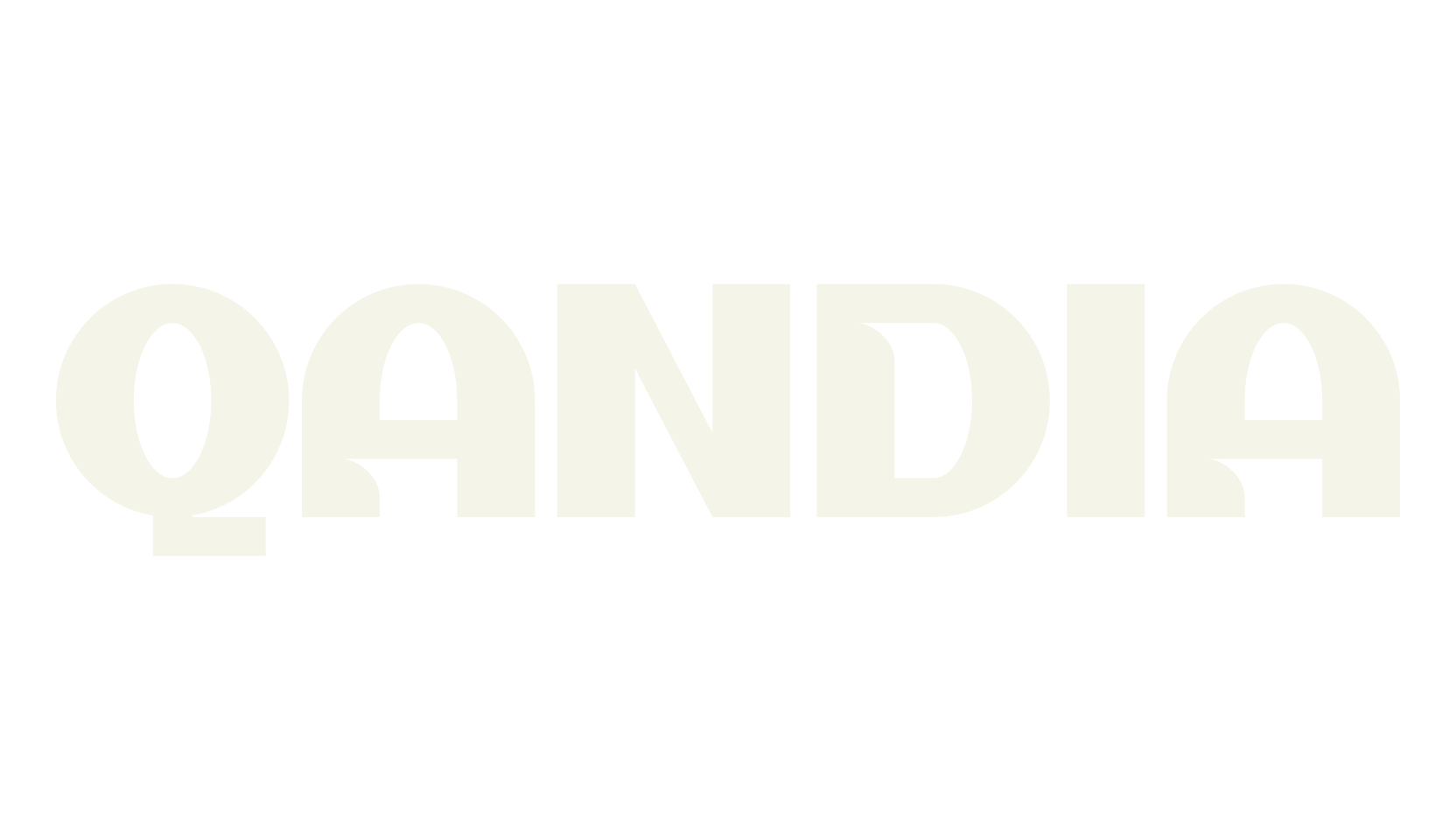 QANDIA, outline font preview
