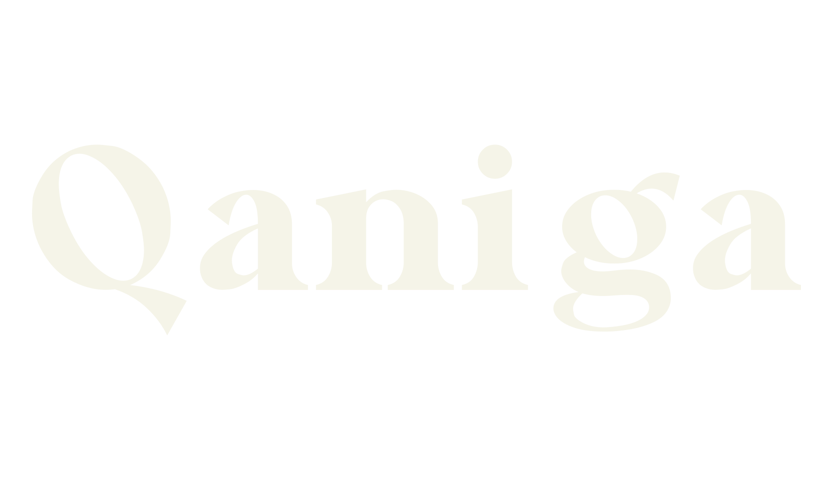 Qaniga, letter font preview