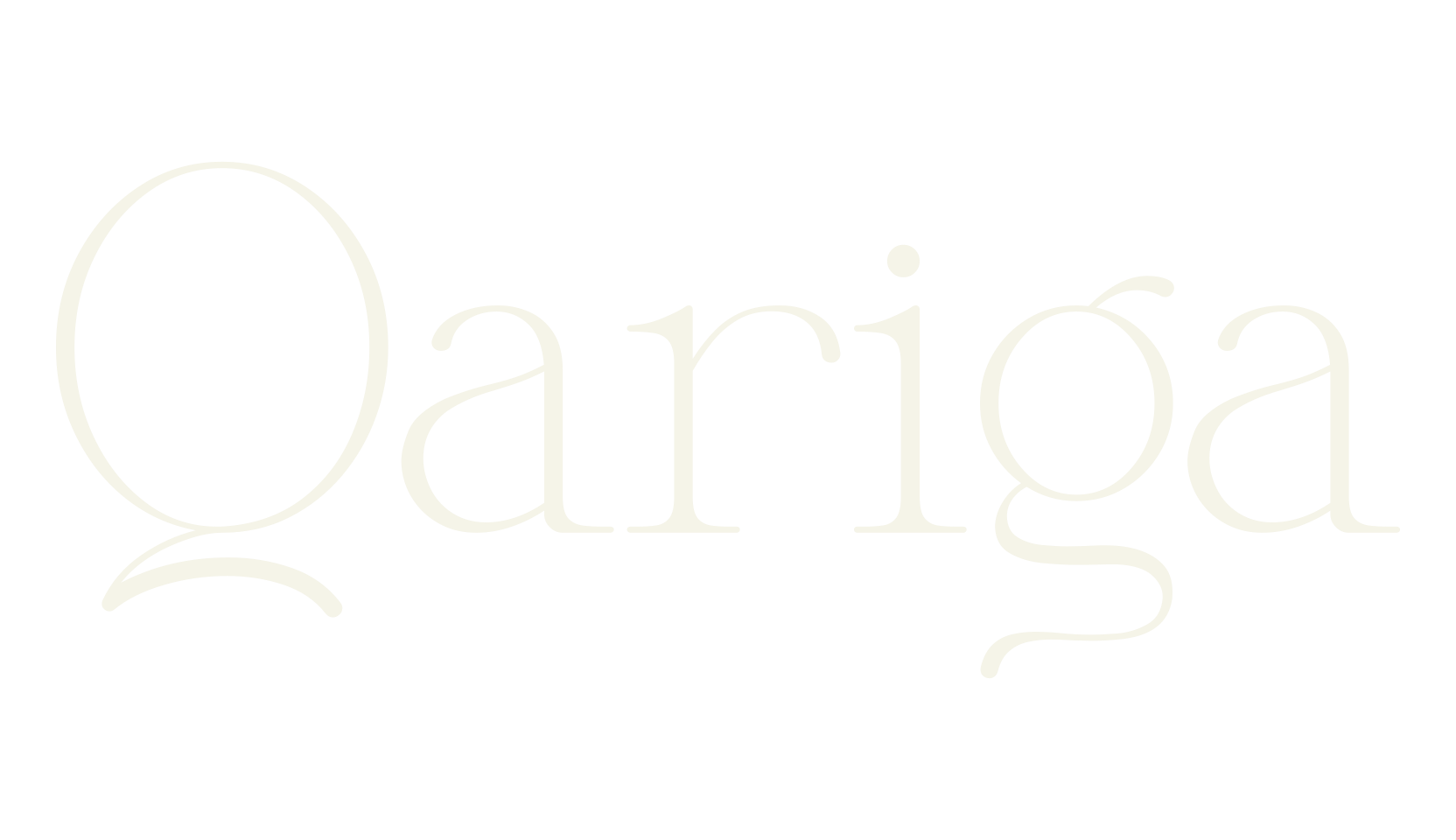 Qariga, minimalist font preview