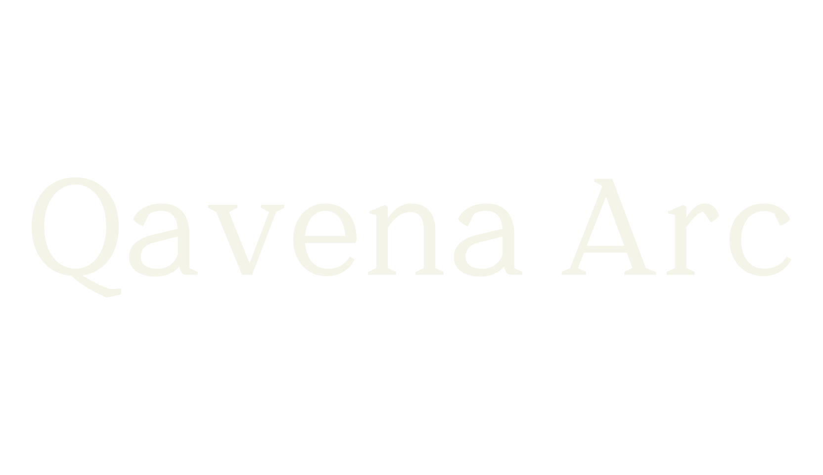 Qavena Arc, serif font preview