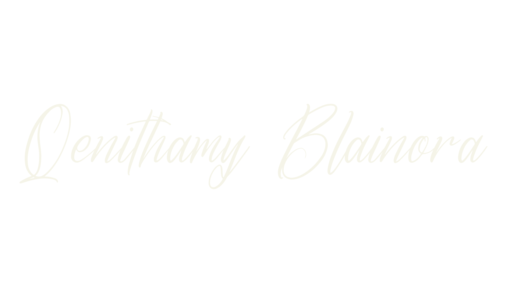 Qenithamy Blainora, script font preview