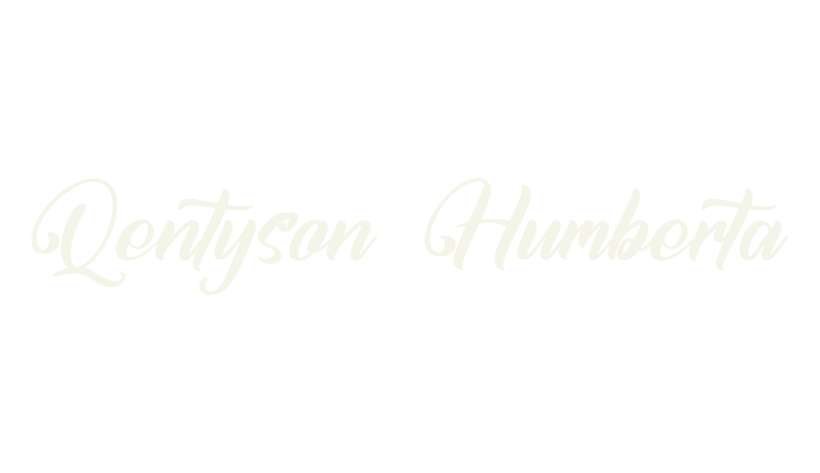 Qentyson Humberta, script font preview