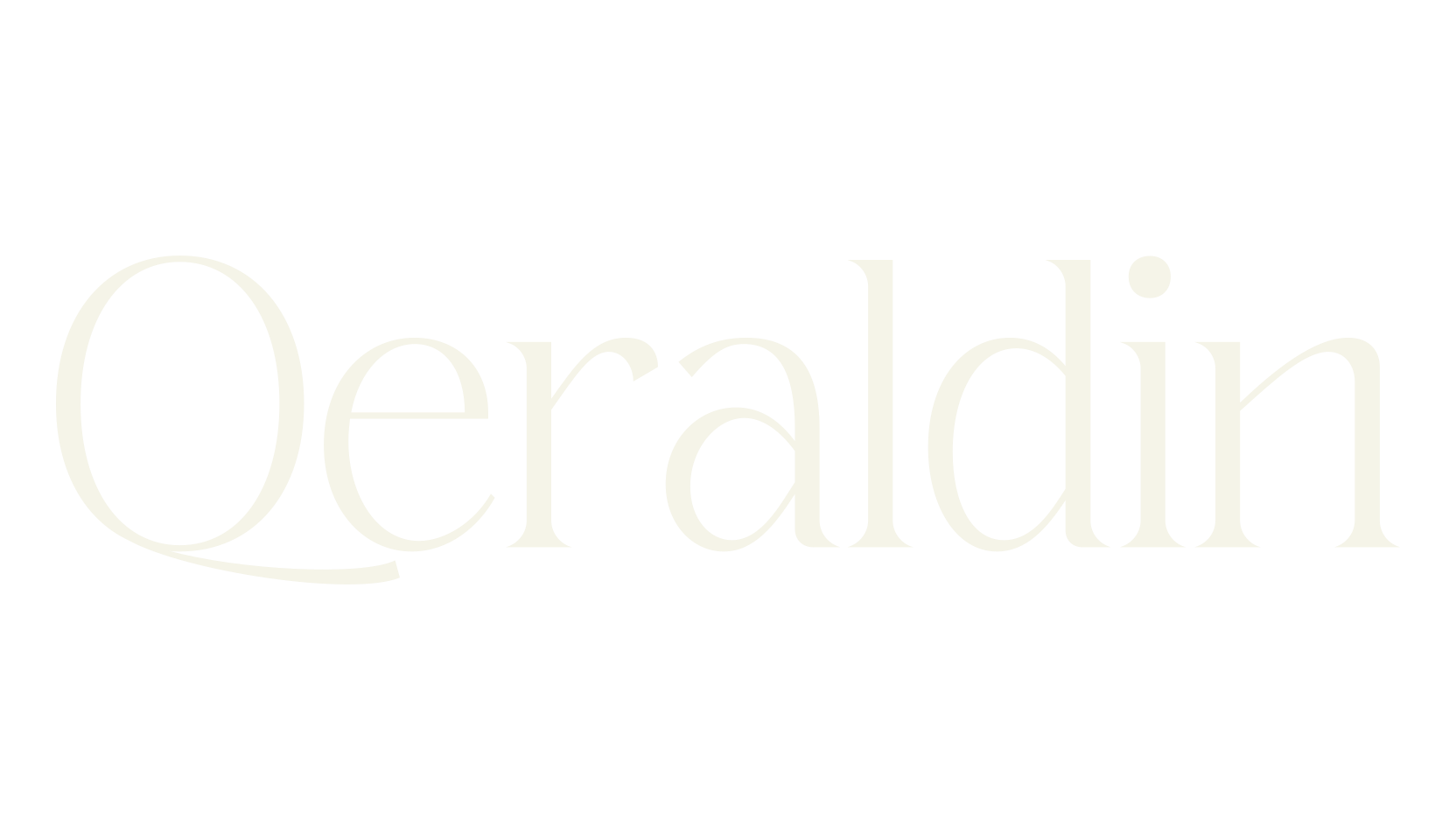 Qeraldin, serif font preview
